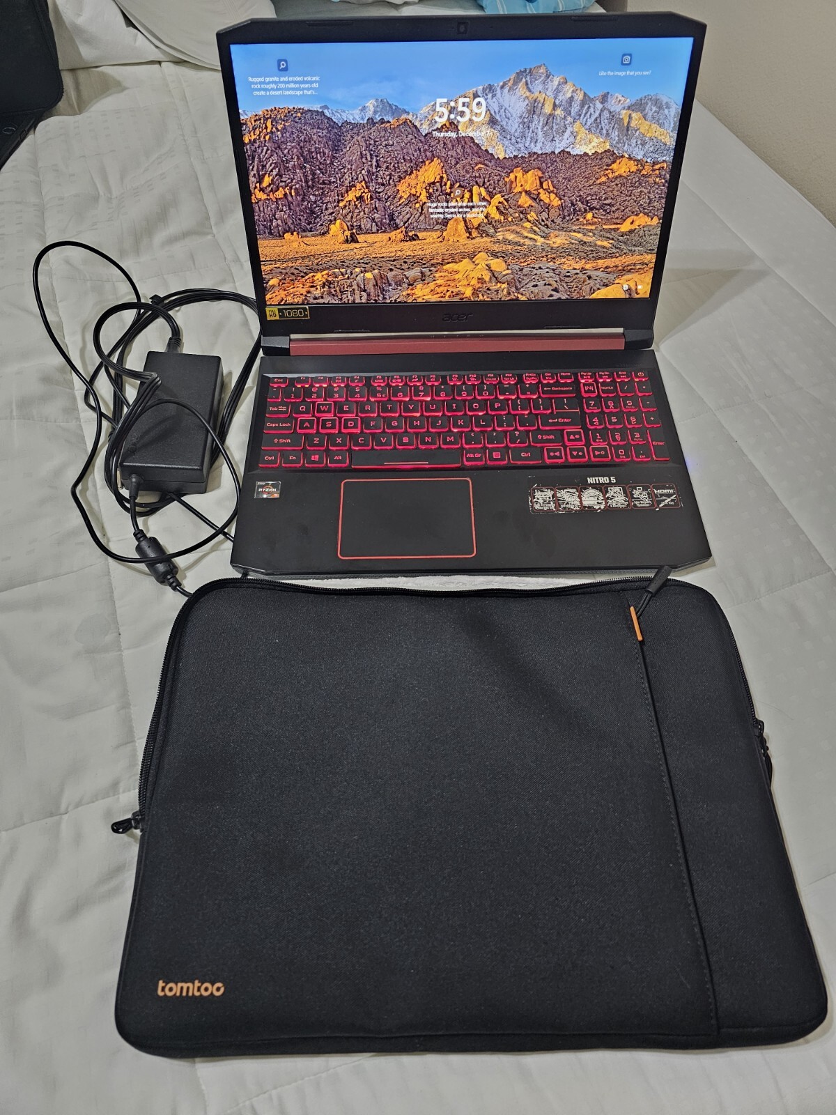 Acer Nitro 5 15.6″ GTX 1650 AMD Ryzen 5 3550h Quad Core Gaming Laptop PC 265GB