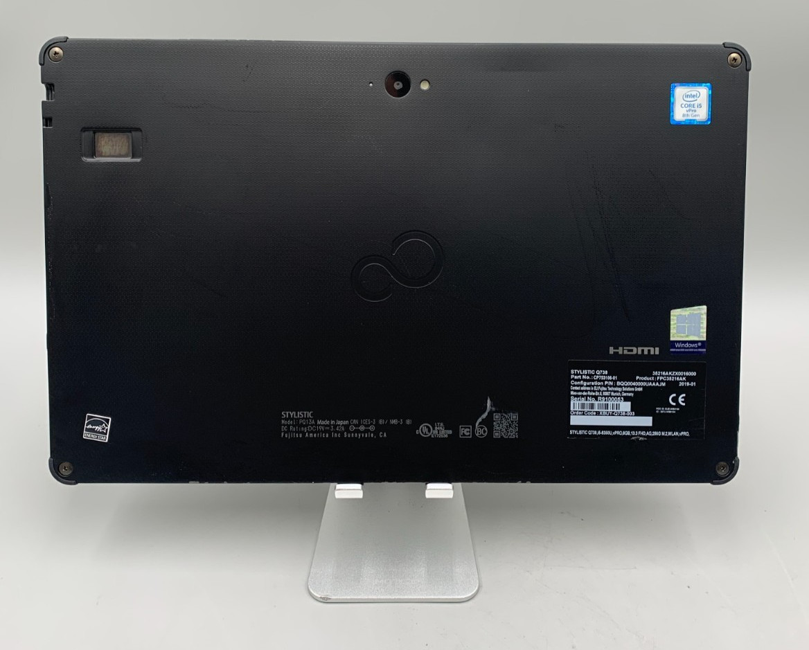 Fujitsu Stylistic Q738 i5-8350U 1.7GHz 256GB SSD 8GB DDR3 Black laptop Fair/Read
