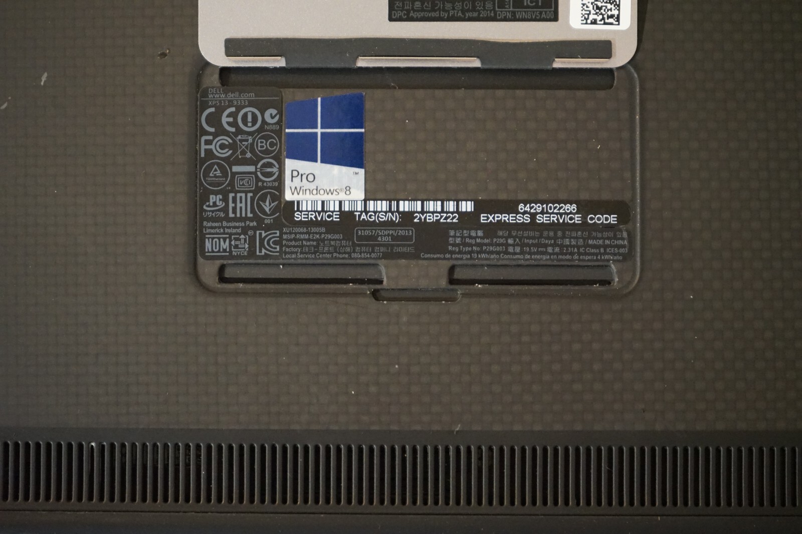 ^ Dell XPS 13 9333 Intel i7-4510U @ 2.00GHz No Ram No HD (No Power) #C1766