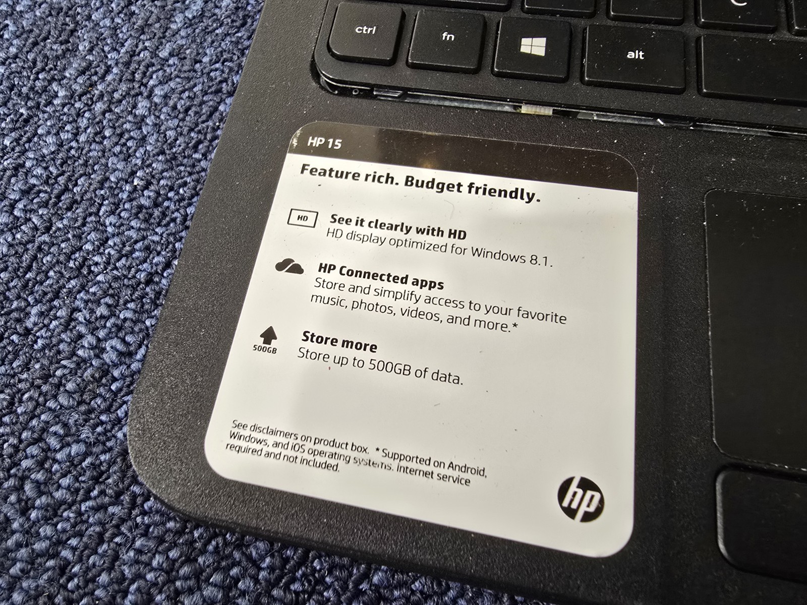 HP 15-1039WM 15.6″ Laptop Intel Celeron-N2840 Parts / Repair READ No HDD