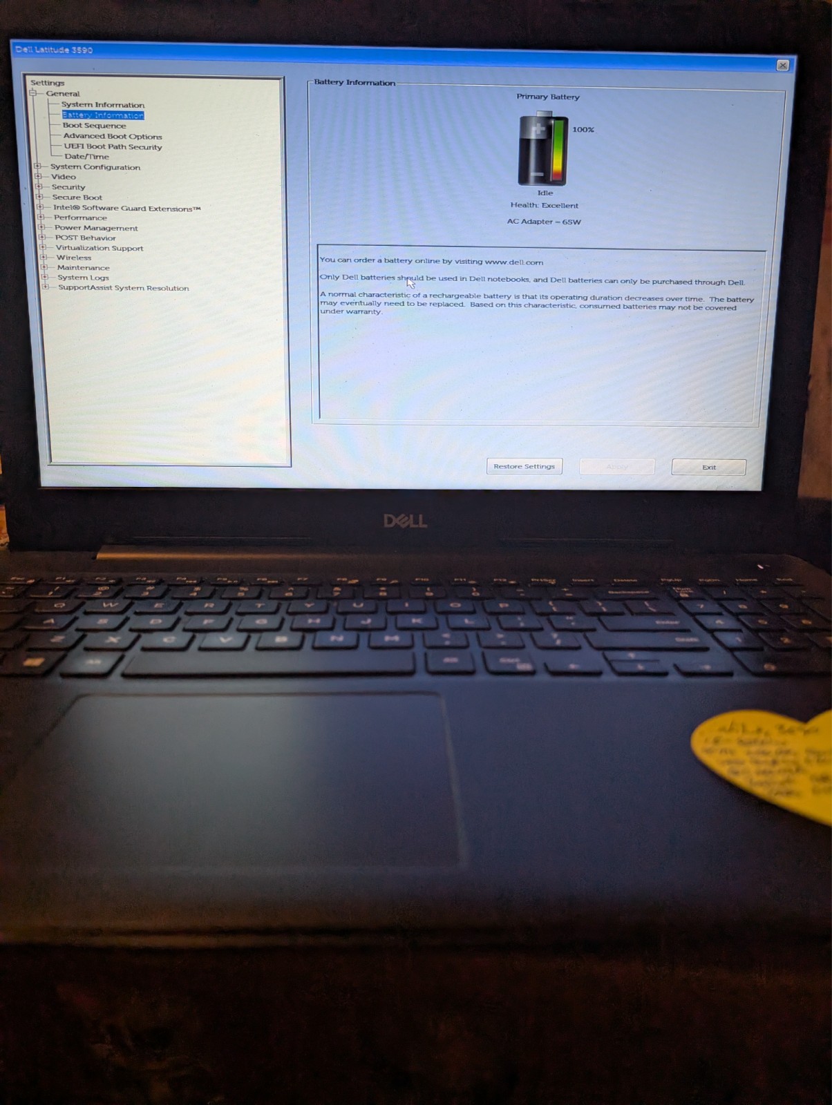Dell Latitude 3590 Laptop, i5-8250U, 8GB DDR4. 256 GB NVMe, Wifi + BT, Win11 Pro