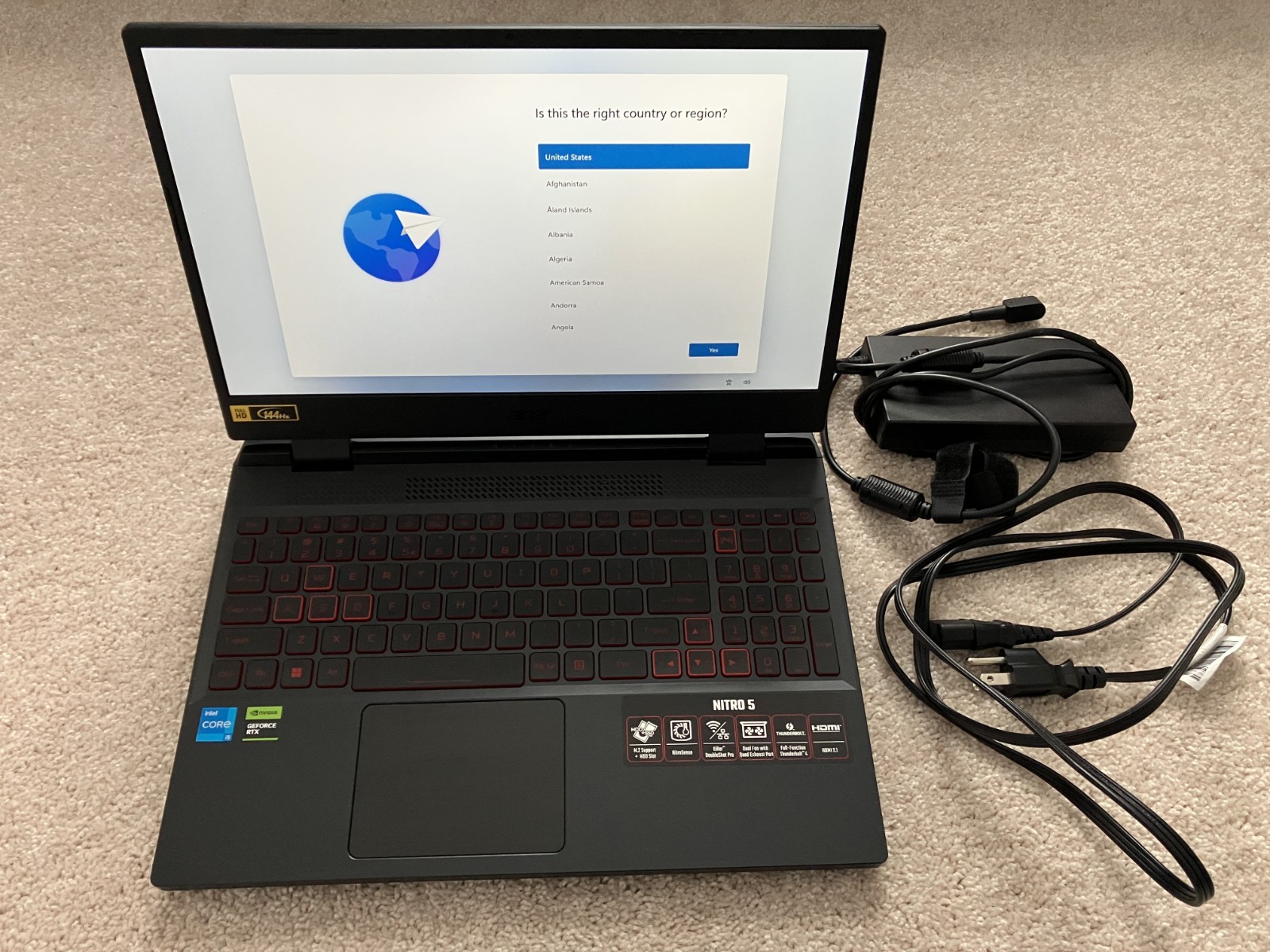 Acer Nitro 5 15.6″ Gaming Laptop i5-12500H RTX 3050 Ti 16GB RAM 512GB SSD Black