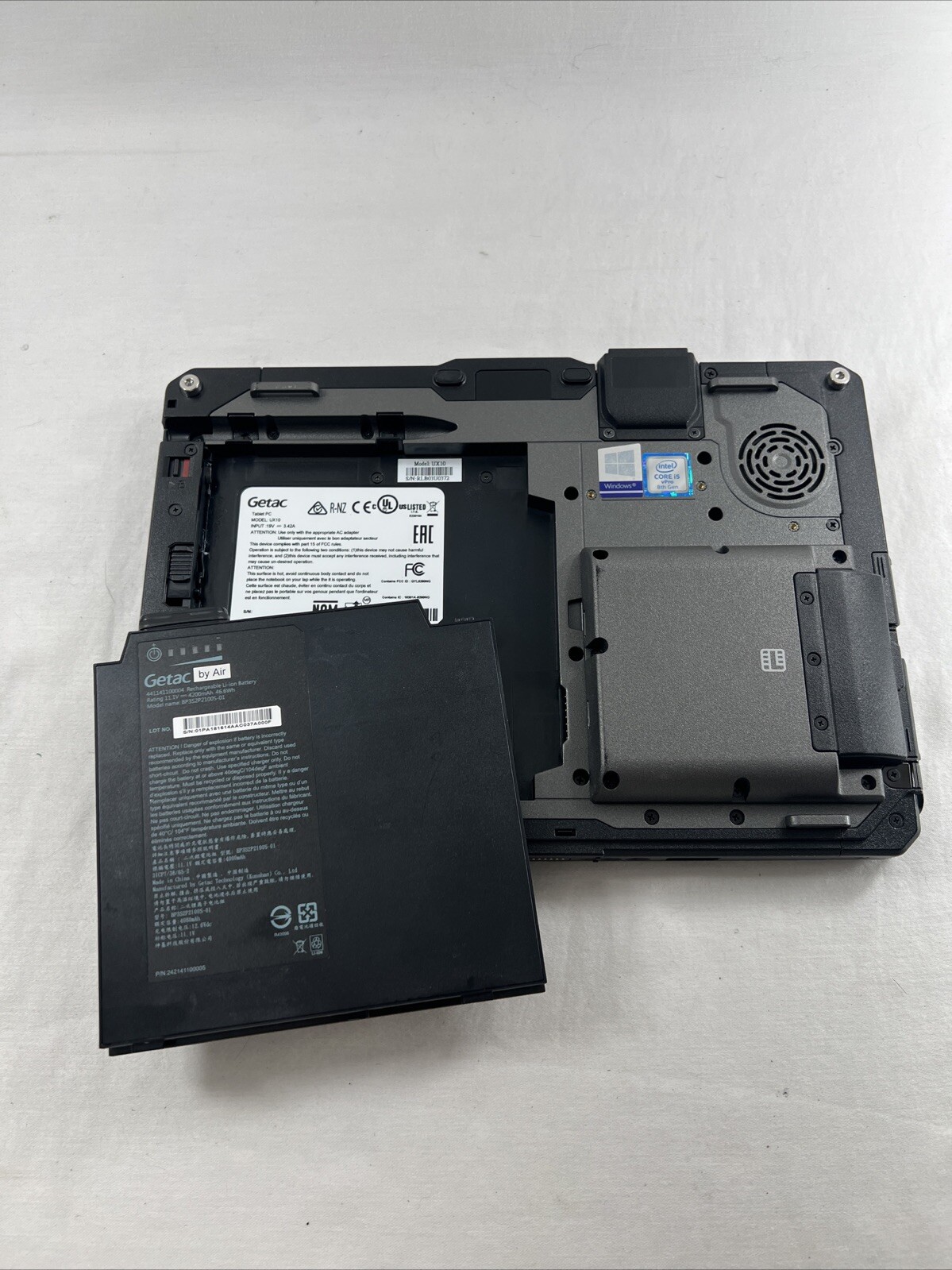 Getac Tablet UX10 I5-8365U 1.60GHz 256GB SSD 8GB Touch Battery Win10P A/C GRD B