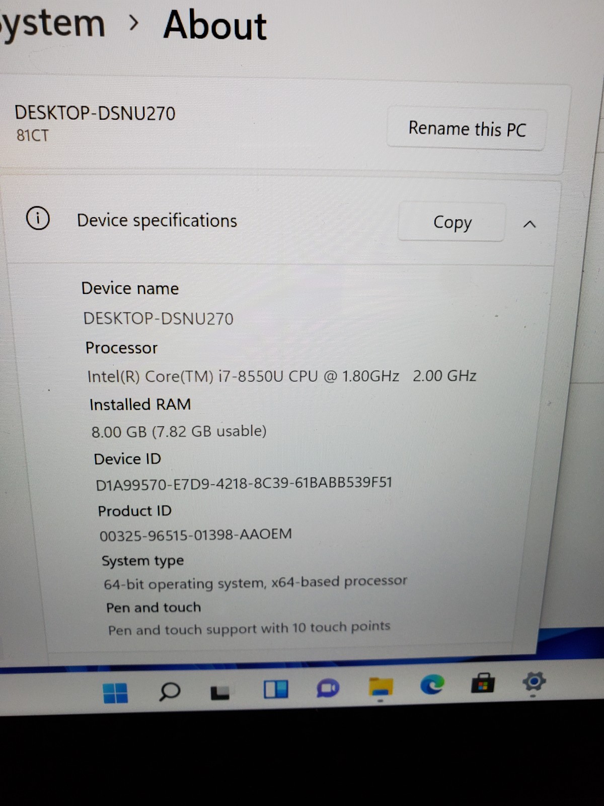 Lenovo Yoga 730-13IKB 2-in-1 Intel Core i7-8550U 8GB RAM 256GB SSD Win11 #69