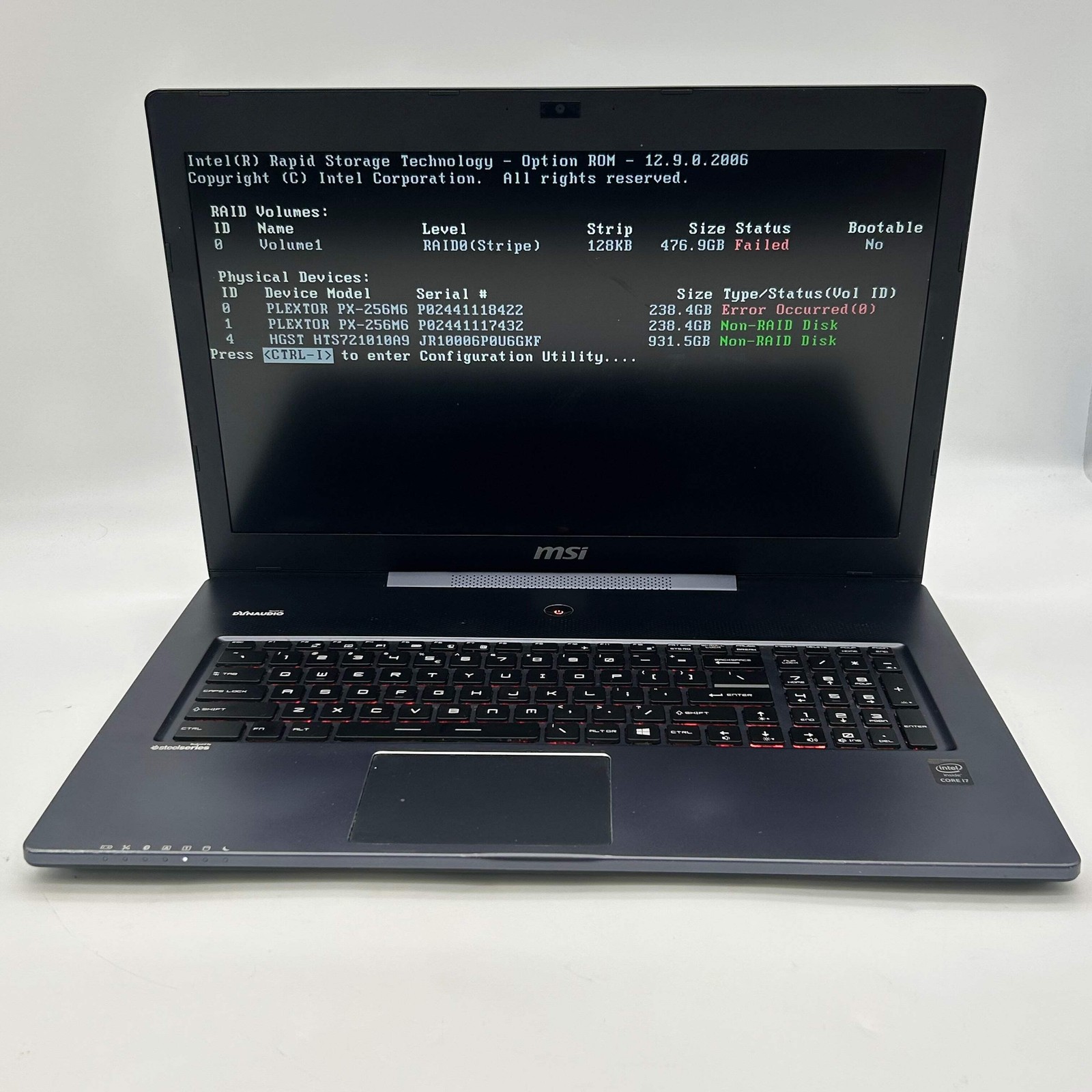 MSI MS-1773 17″ laptop |Core i7| 16GB RAM| w/ Charger – FOR PARTS/REPAIR ONLY
