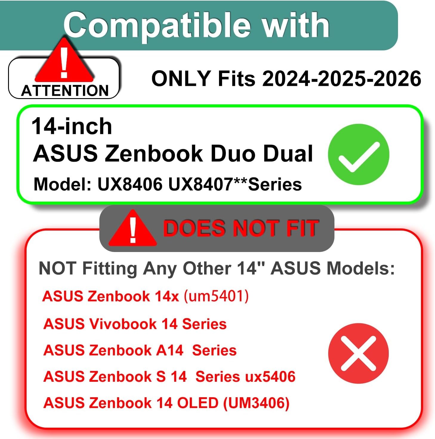 Screen Protector for ASUS Zenbook Duo Dual 14” – High Definition Clear Shield