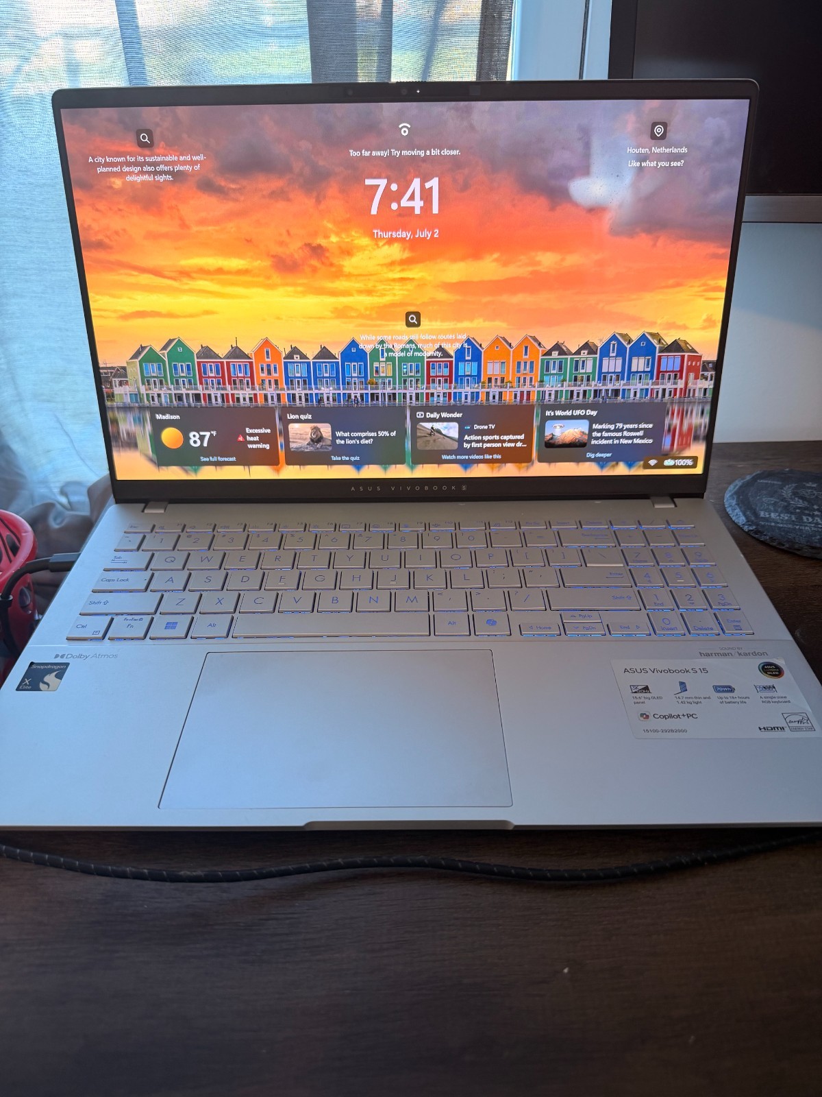 Asus Vivobook S15 – S5507 – 16GB of 8448MT, Snapdragon X Elite, 1TB SSD