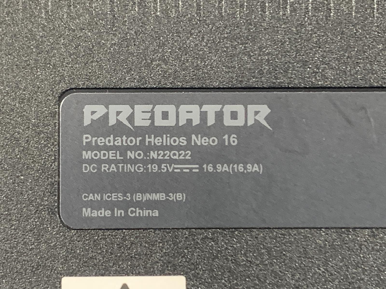 Acer Predator Helios Neo 16 Core i7 13650HX 2.80GHz 32GB 1TB NO OS PHN16-71-76H5