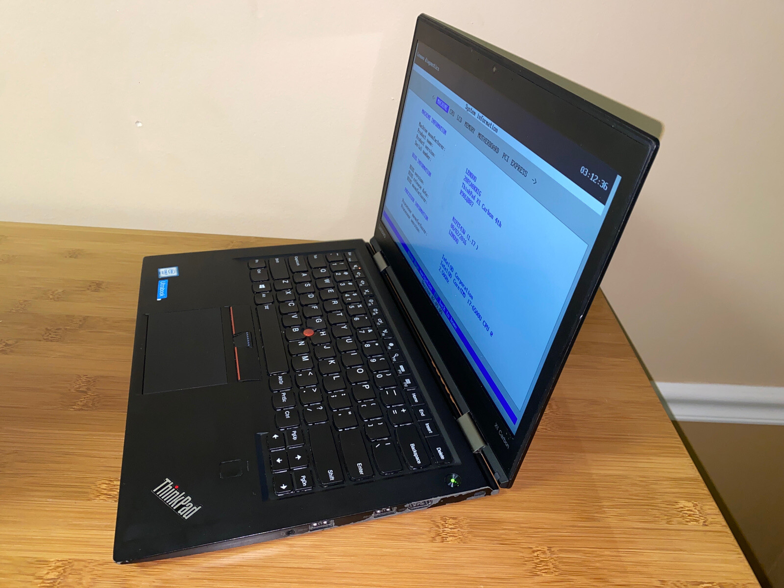 Lenovo ThinkPad X1 Carbon Intel Core i7-6500U 2.50GHZ 8GB RAM NO HD NO OS