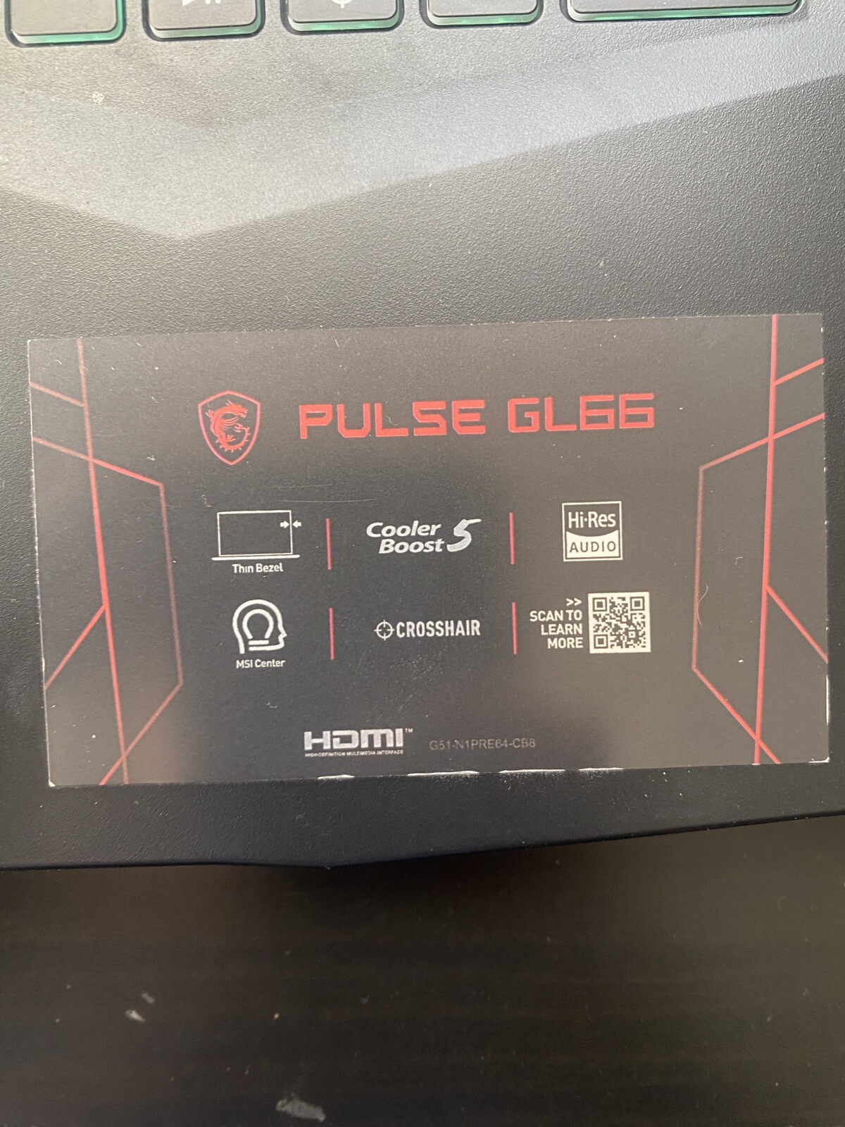 MSI Pulse GL66 RTX 3050 Ti 4GB 16DDR4 RAM 144 HZ DISPLAY