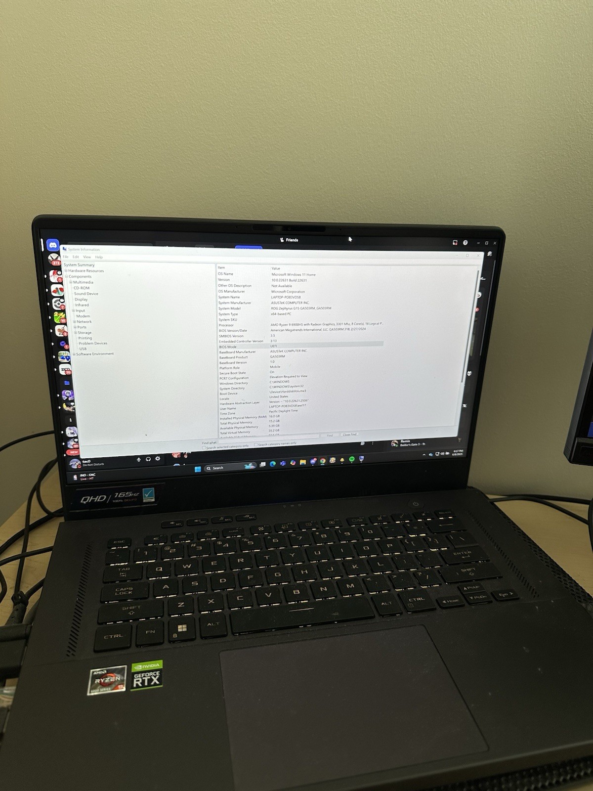 ASUS RoG Zephyrus G15 w/ extra 2tb storage