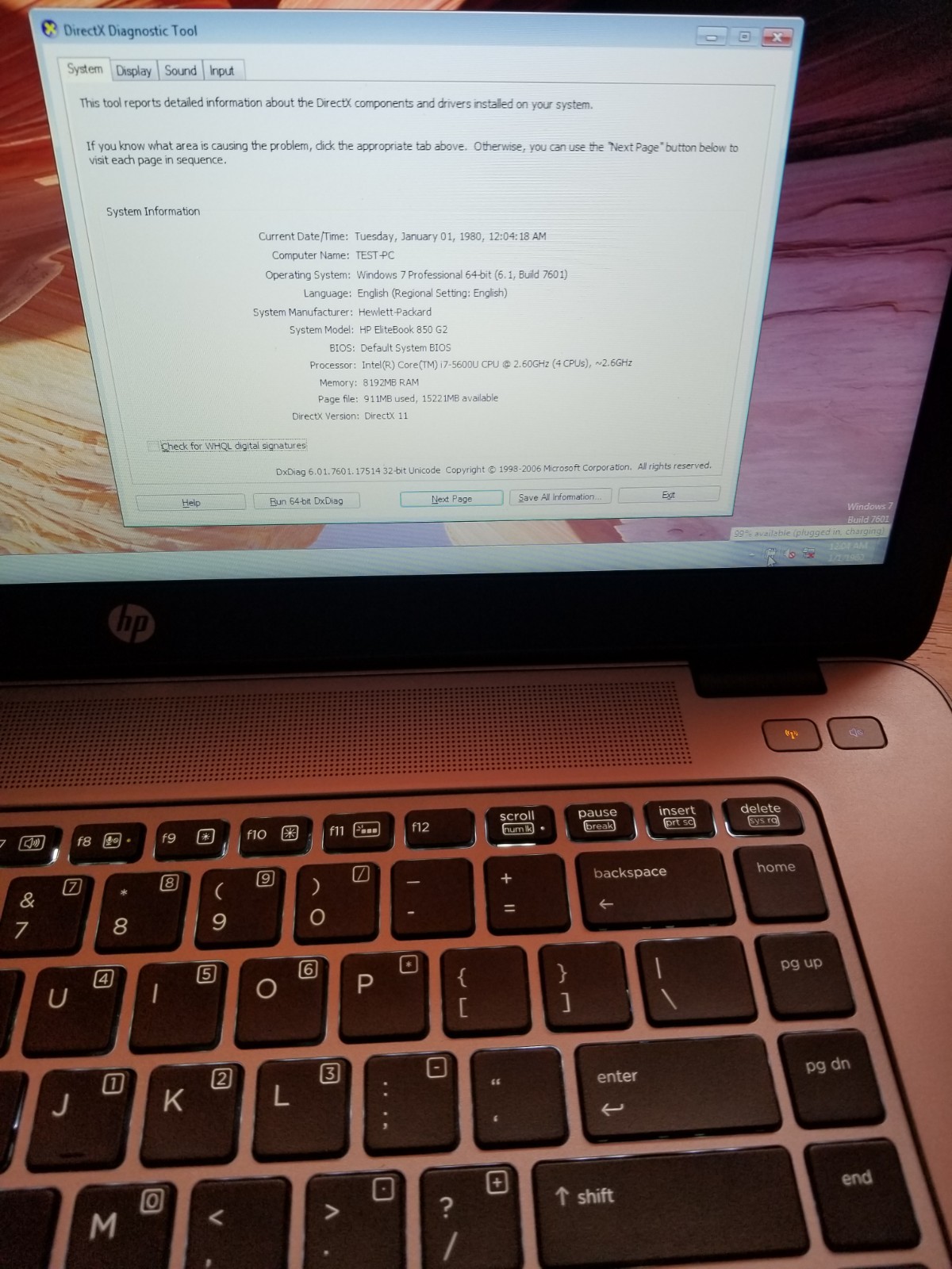 Lot 4 HP EliteBook 850 G2 i7-5600U 2.6 GHz 8GB RAM 128GB SSD Batt 15.6″ NO AC|OS
