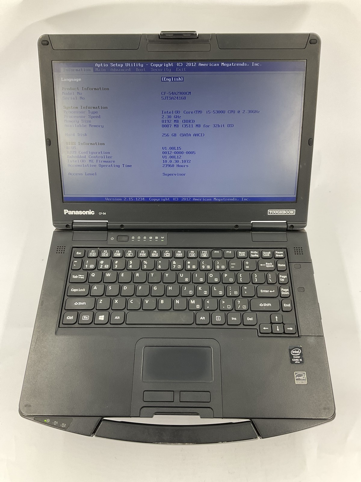 Pansoncic ToughBook CF-54 14″ Core i5-5300U 256GB 8GB No OS