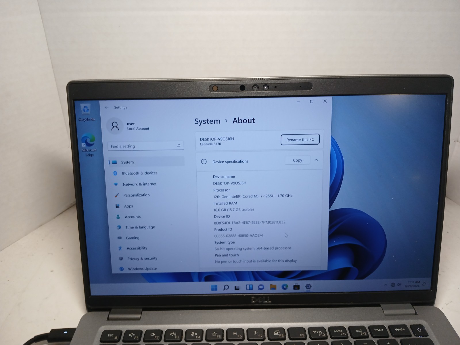 Dell Latitude 5430 14″ Laptop i7-1255U 16GB RAM 256GB SSD WIN11 #97