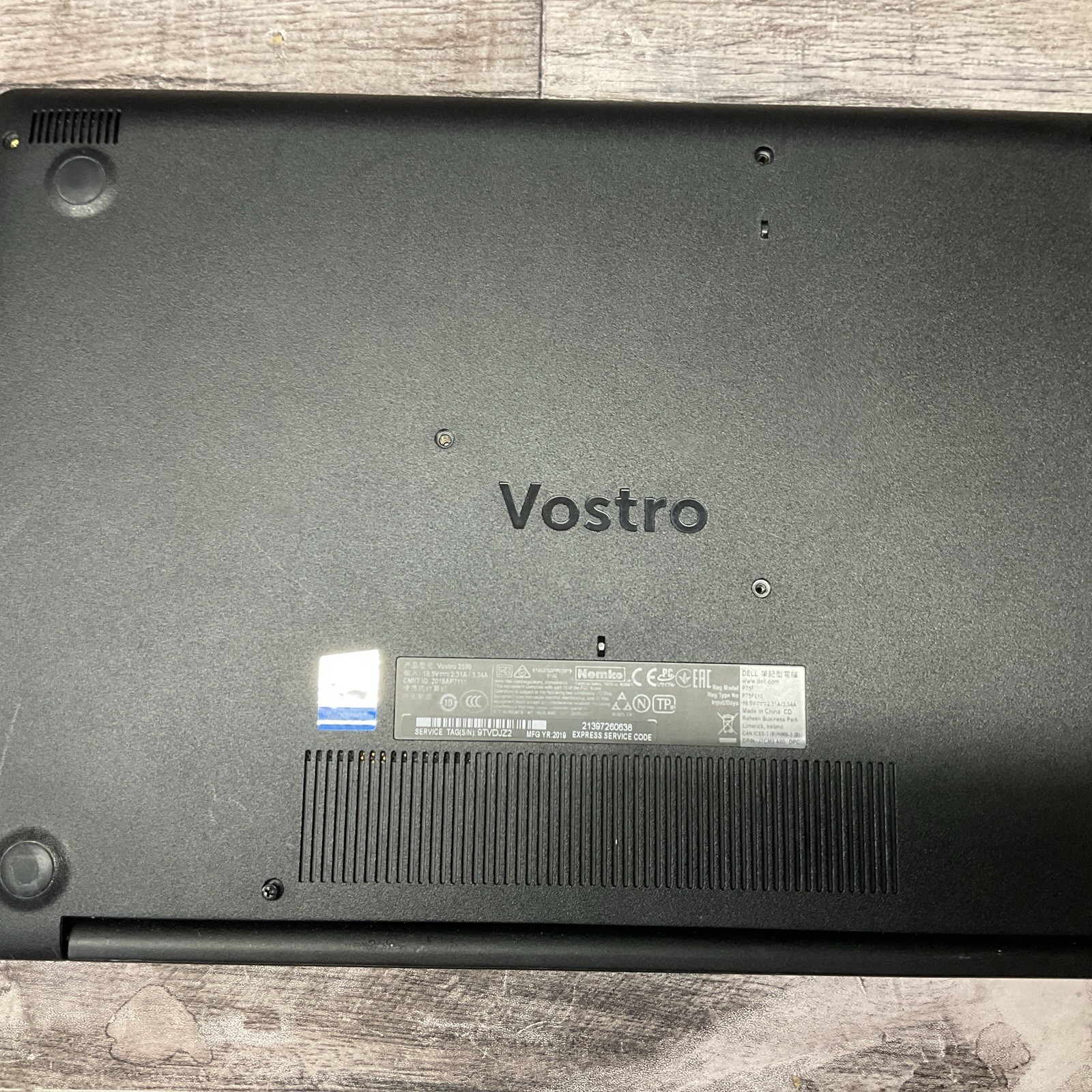 Dell Vostro 3590 / i5 10th Gen / BIOS Unlocked / No RAM / No SSD / P20