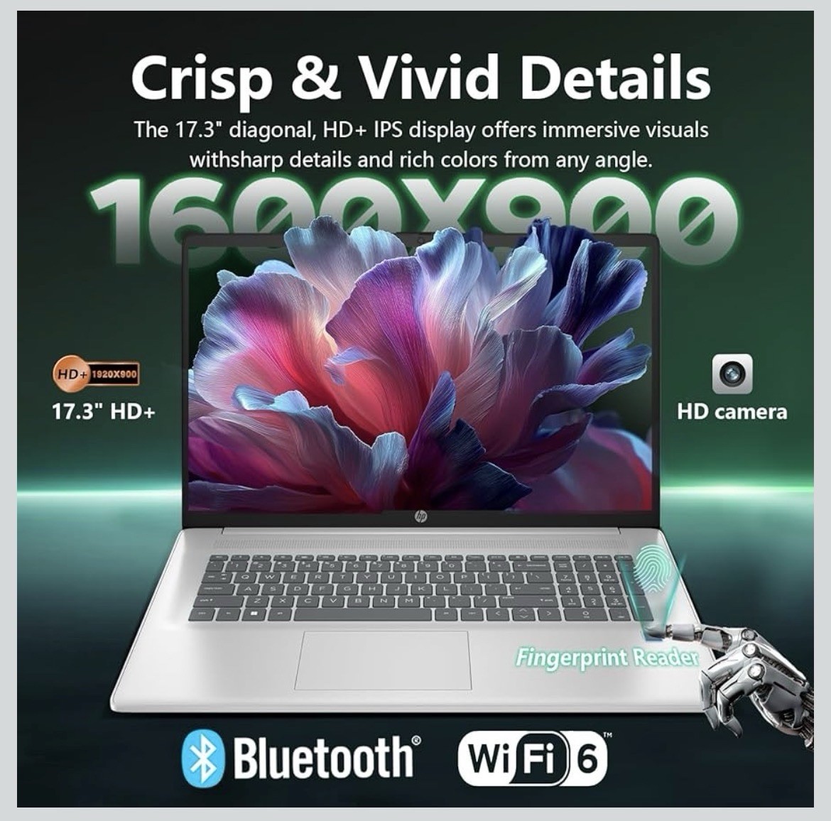 HP 17 Laptop Computer for Business & Student, 8GB RAM, 512GB SSD, Intel 10-Core