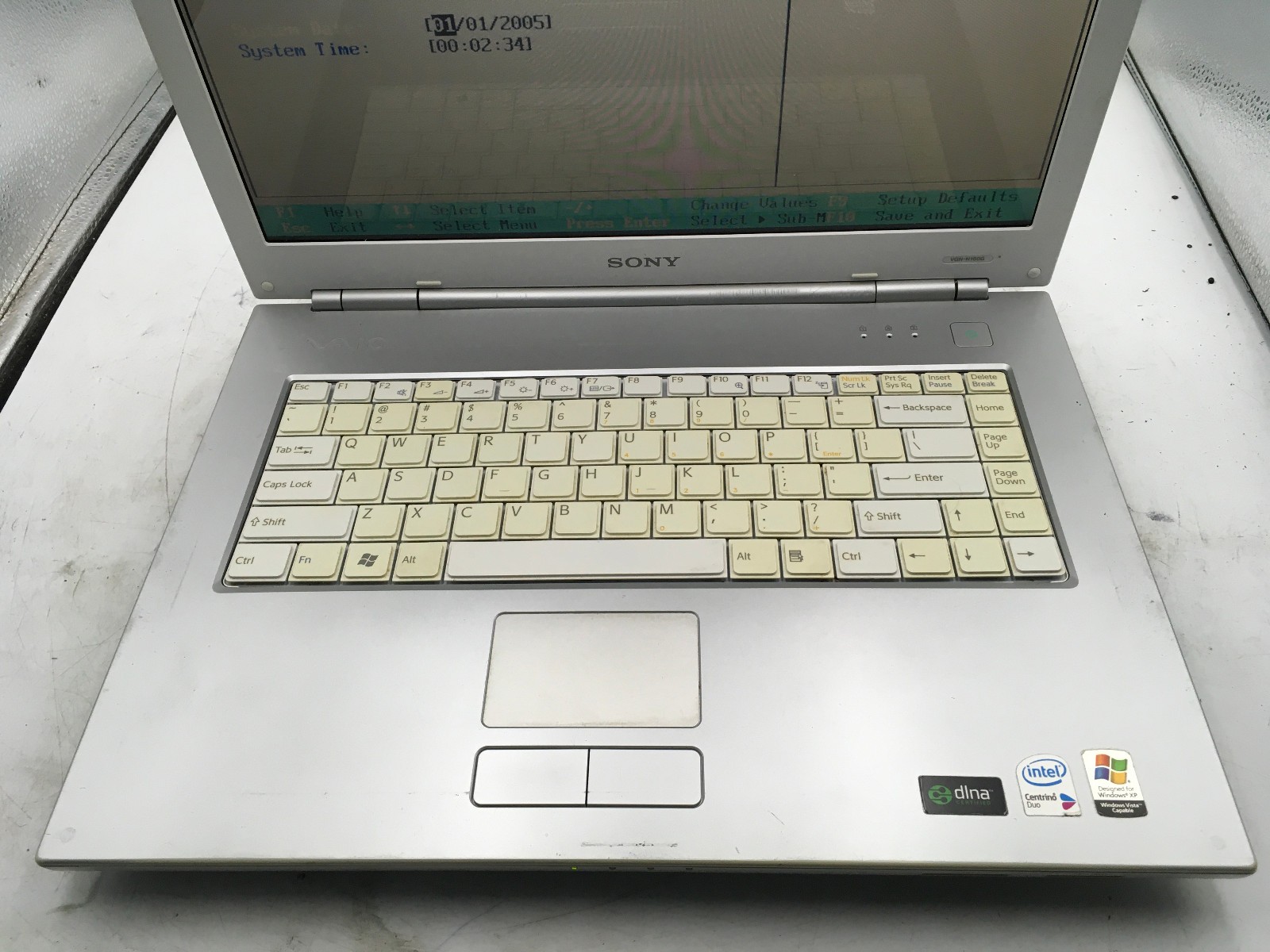 SONY VAIO PCG 7T1L – BOOTS TO BIOS – Intel T2050 – 2GB RAM – 15″ – READ DESC -BB