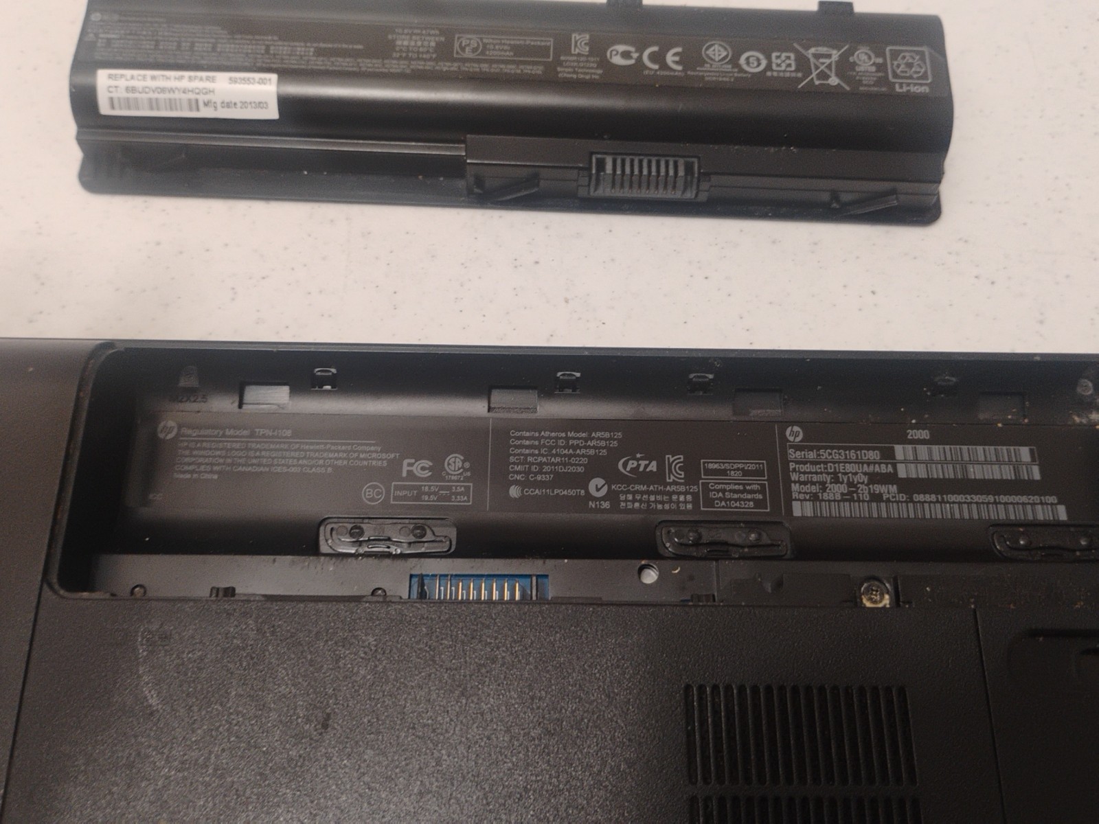 Asus VivoBook Model F513E &HP TPN-I106 Laptops. For Parts/Gold Recovery.
