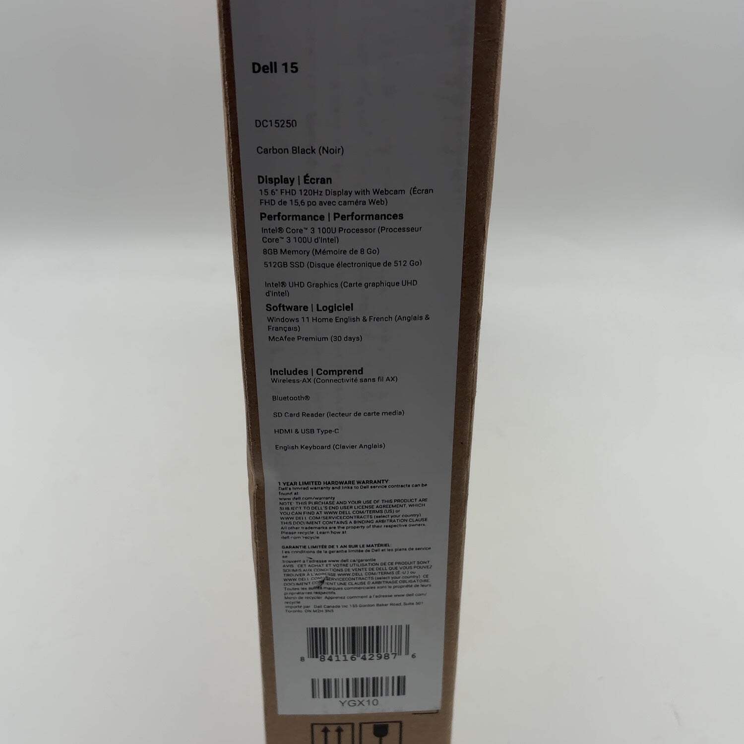 New Dell 15 DC15250 15.6″ Core 3 100U 1.2GHz 8GB RAM 512GB SSD