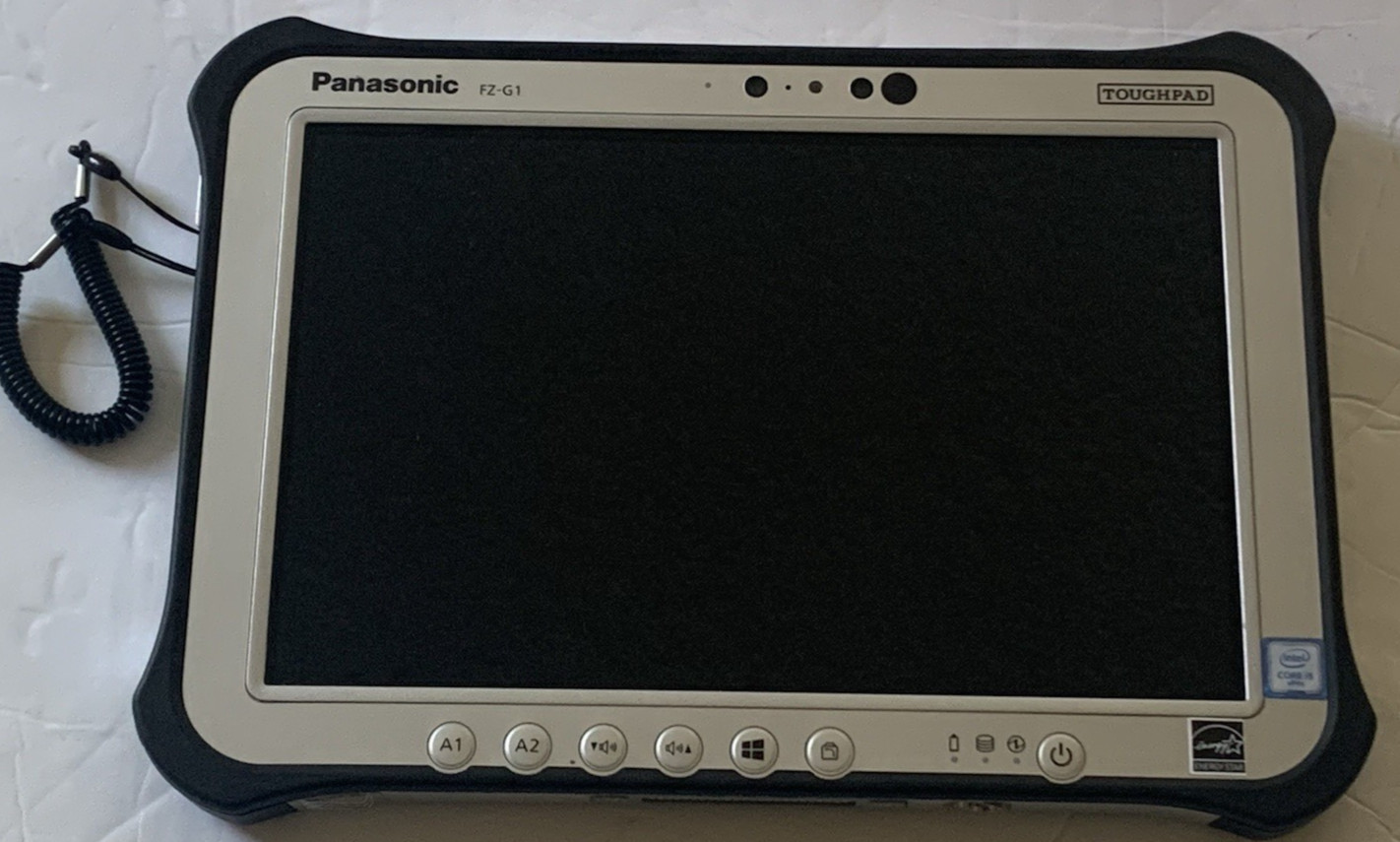 Panasonic Toughpad 256gb SSD FZ-G1 i5-5300 2.3GHz 8GB W11 Strap ~890 HOURS