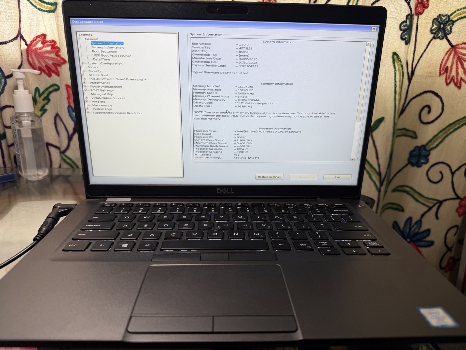 LOT OF 3 Dell Latitude 5400 14″ (i7-8665u 1.90GHz – 16GB RAM – 512GB SSD)