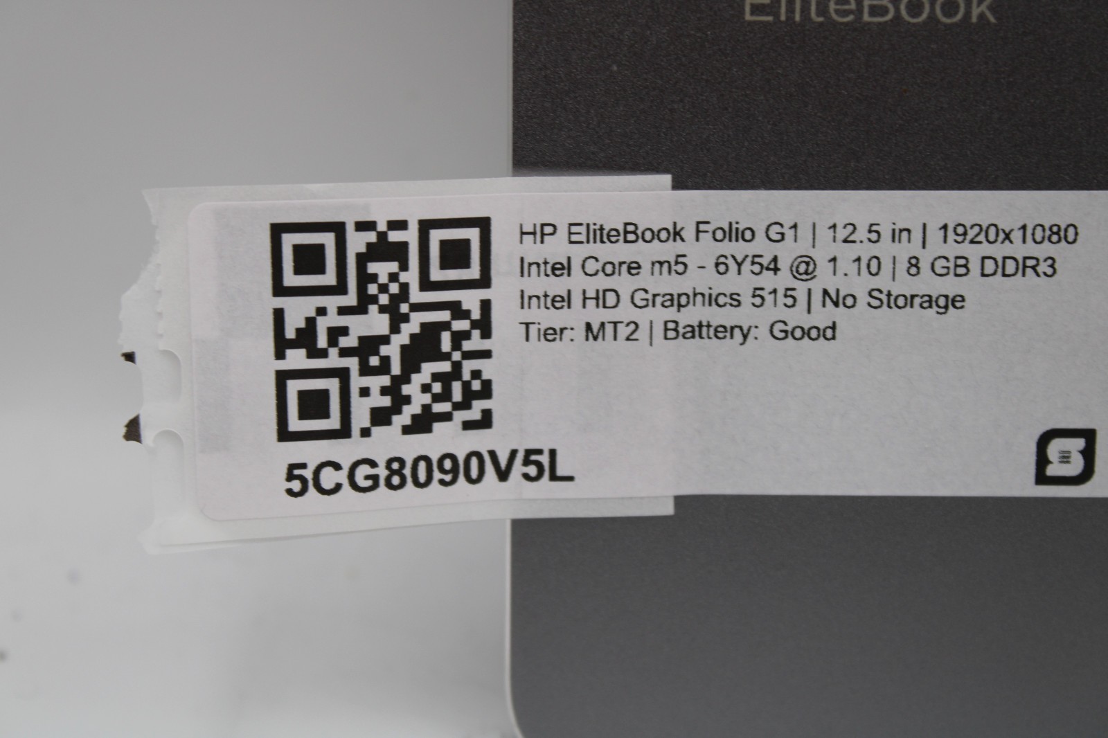 HP EliteBook Folio G1 Touch m5-6Y54 @ 1.1 GHz 8GB RAM No SSD No OS