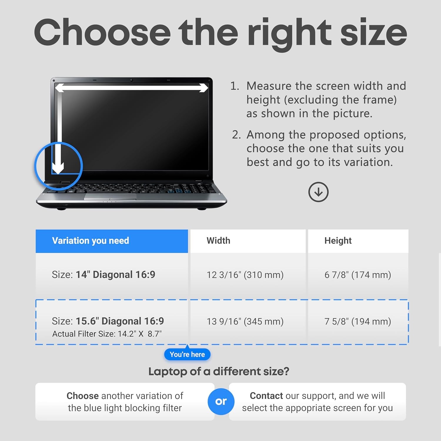 Blue Light Screen Protector for 15.6 Inch Computer Monitor and Laptop – Anti-UV