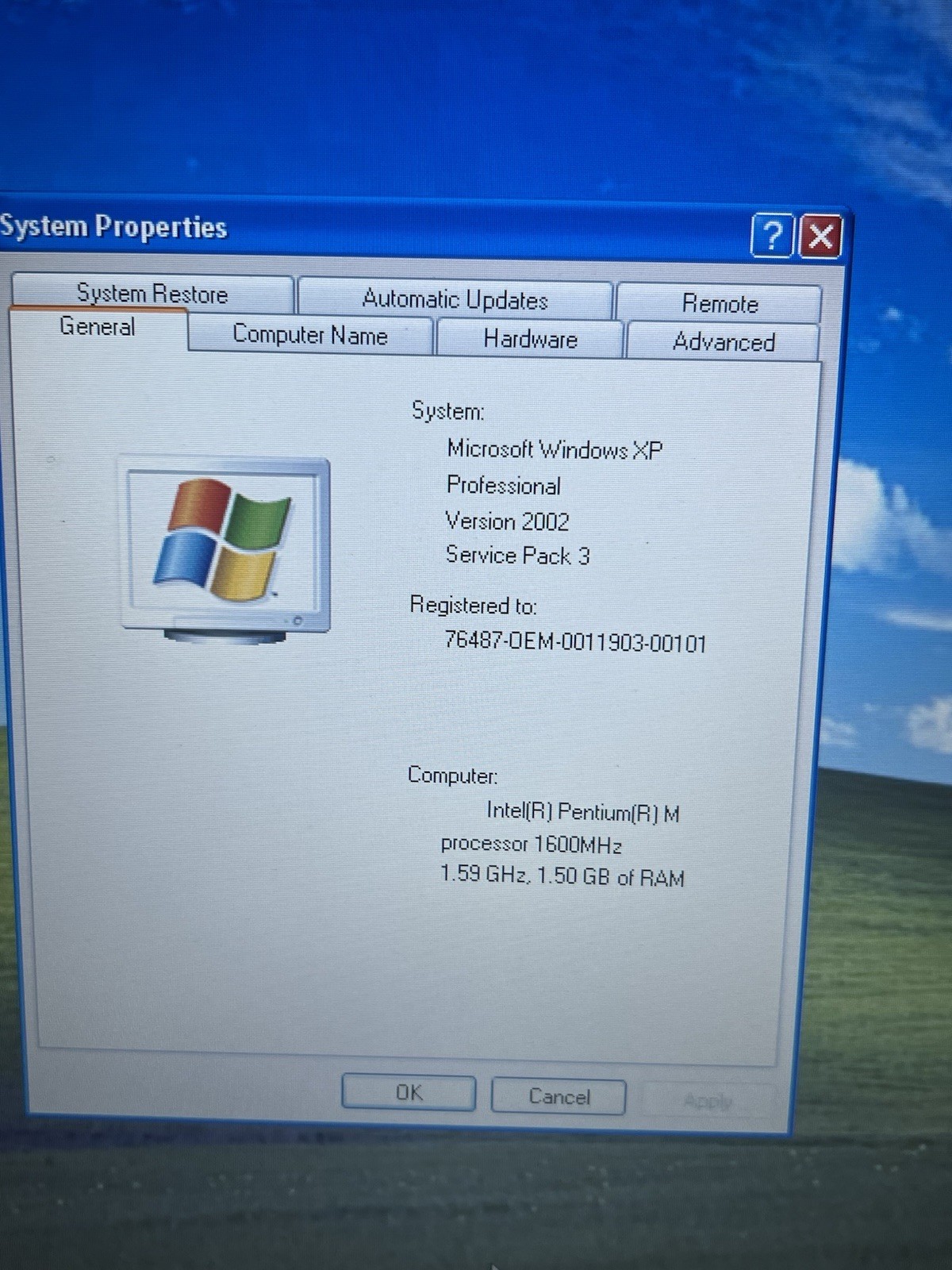 HP Compaq NC6000 Laptop Windows XP Intel PENTIUM M 1.50 Ram 40 Gig Storage