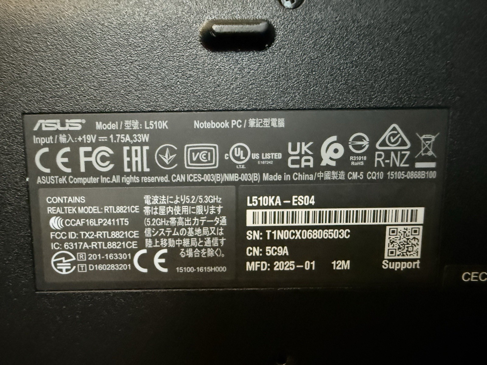 ASUS VivoBook E510KA / L510KA 15.6” FHD Laptop 128gb