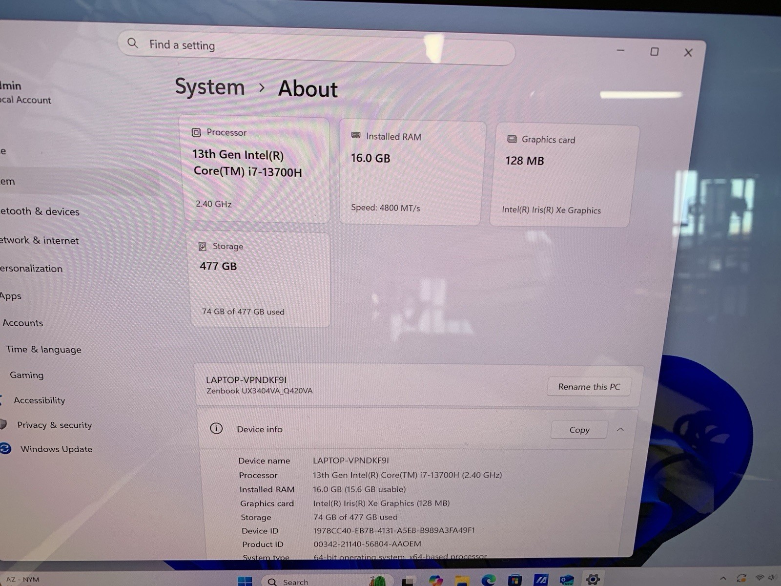 ASUS ZenBook 14X OLED Touchscreen Laptop (i7-13700, 16GB RAM, 512GB SSD)