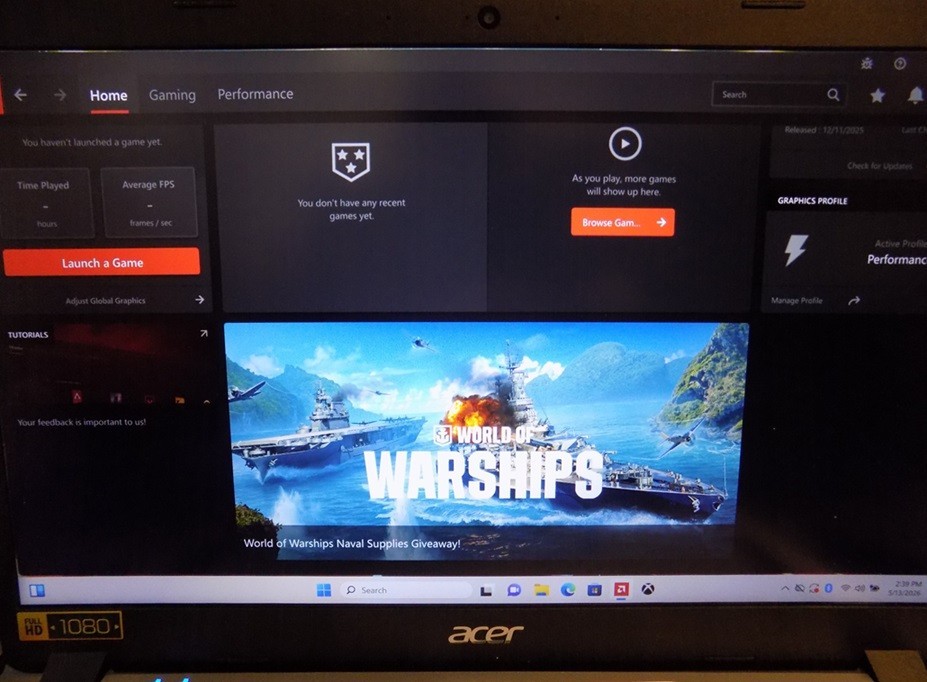 Acer Aspire 5 A515-43 15.6″ 500GB +250GB 16GB Win11 ***Gaming PC Laptop Computer