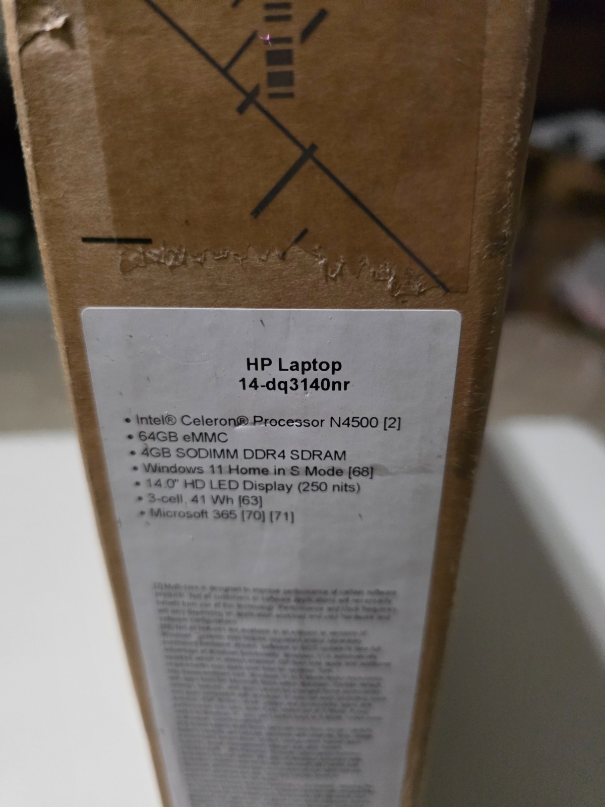 HP 14-dq3140nr 14″ Laptop N4500 4GB 64GB W11Hs B8SU1UAABA