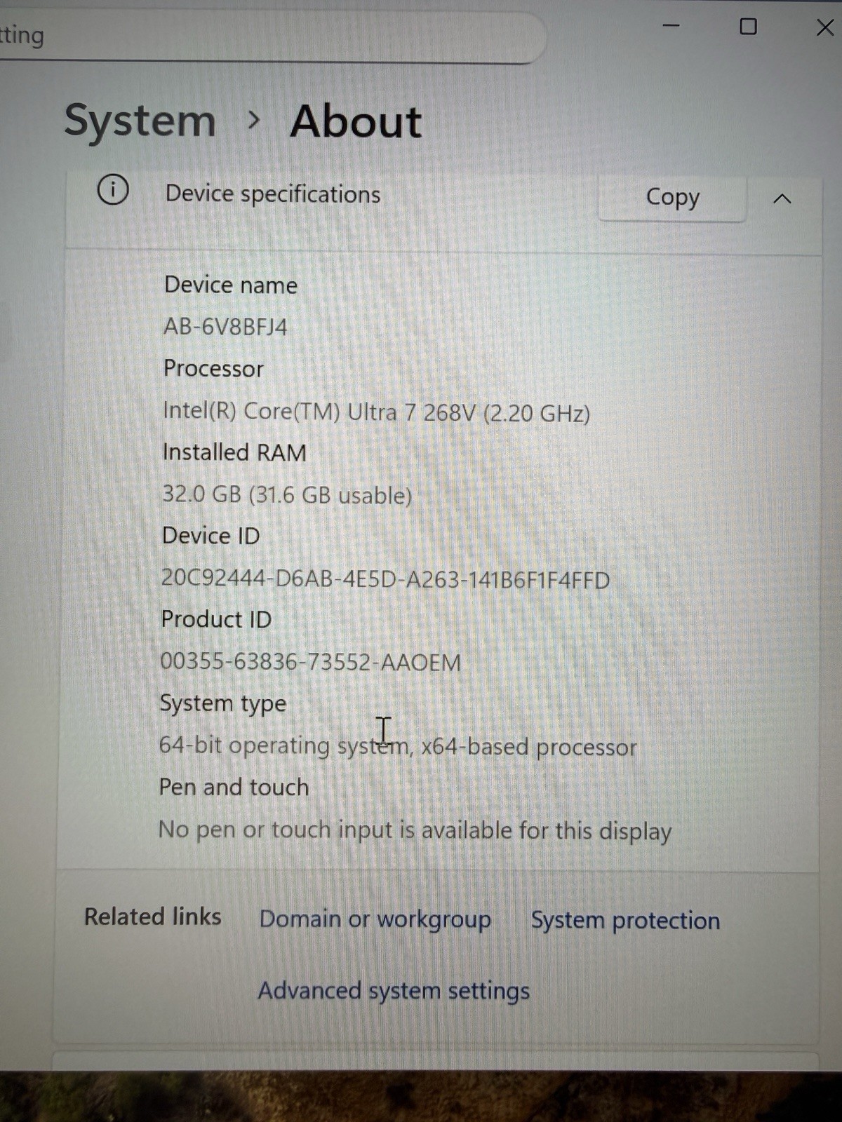 Dell Pro 14 Premium Laptop PA14250 32gb Ultra 7 268V Win11 Pro 256gb SSD
