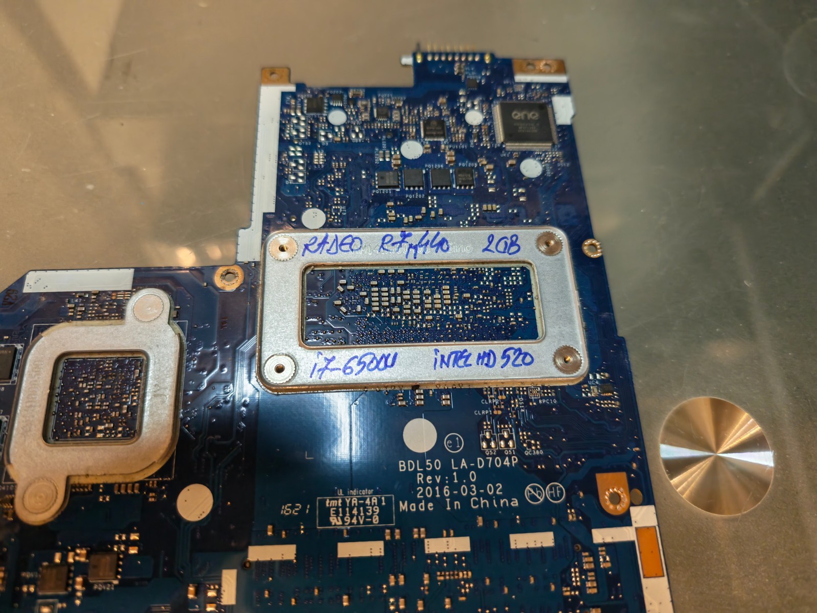 HP 15-AY 250 G6 G5 15-AC MOTHERBOARD LA-D704P I7-6500U AMD R7 M440 INTEL 520 #
