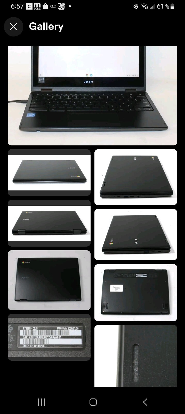Acer Chromebook Spin 511 11.6″ 2in1 Touchscreen N4020 4GB RAM 32GB SSD R752TN