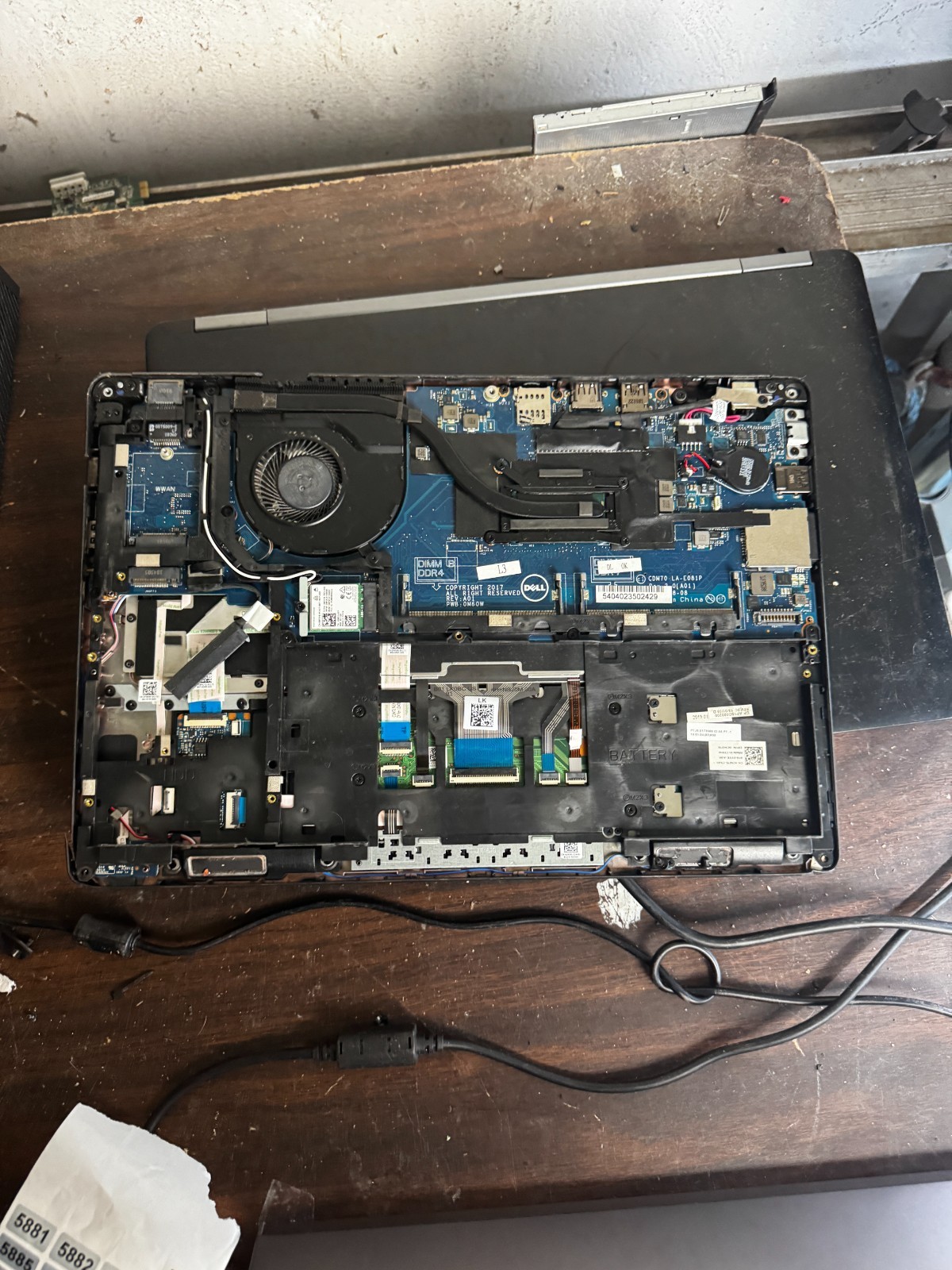 Dell Latitude 5480 Core I7-6600 Laptop For Parts/Repair #5879