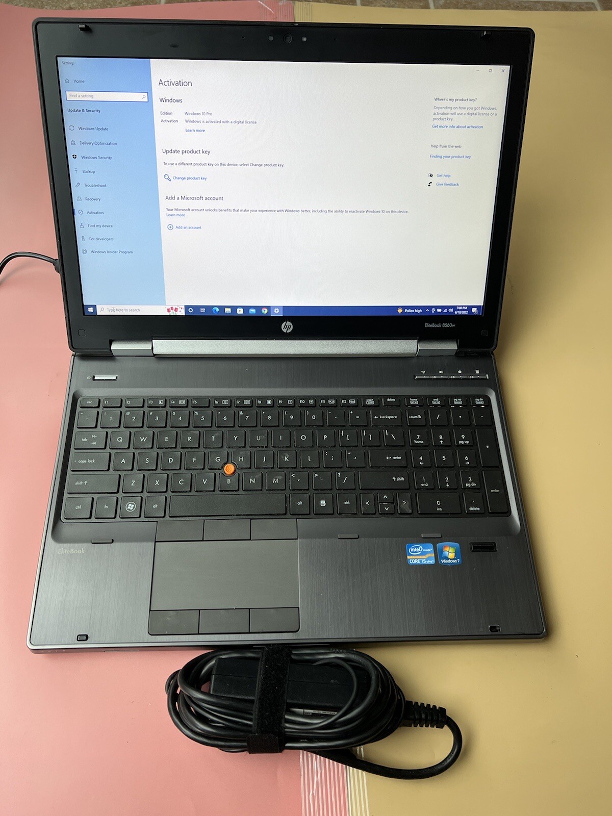 HP Elitebook 8560W Core i5-2540M 12GB RAM 500GB WEBCAM BLUETOOT BACKLIT 1600X900