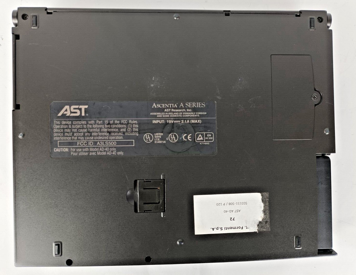 AST Ascentia series AD-40 Pentium 24mb ram 1gb hdd Windows 98 Parallel Serial