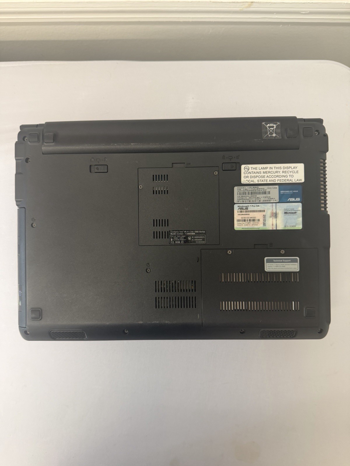 Asus UL80A Laptop – Good Screen – Intel Duo U7300 – Read Des