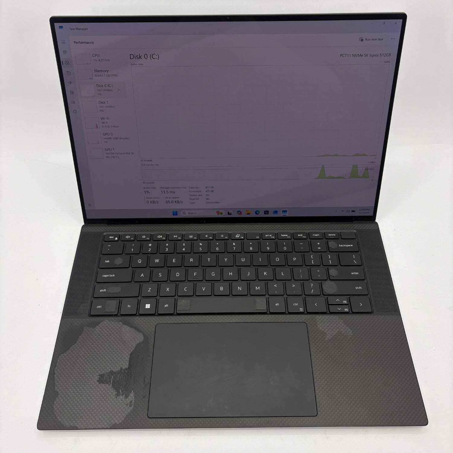 Dell XPS 15 9510 15.6″ i7-11800H 2.3GHz 64GB RAM 1TB SSD GeForce RTX 3050 Ti
