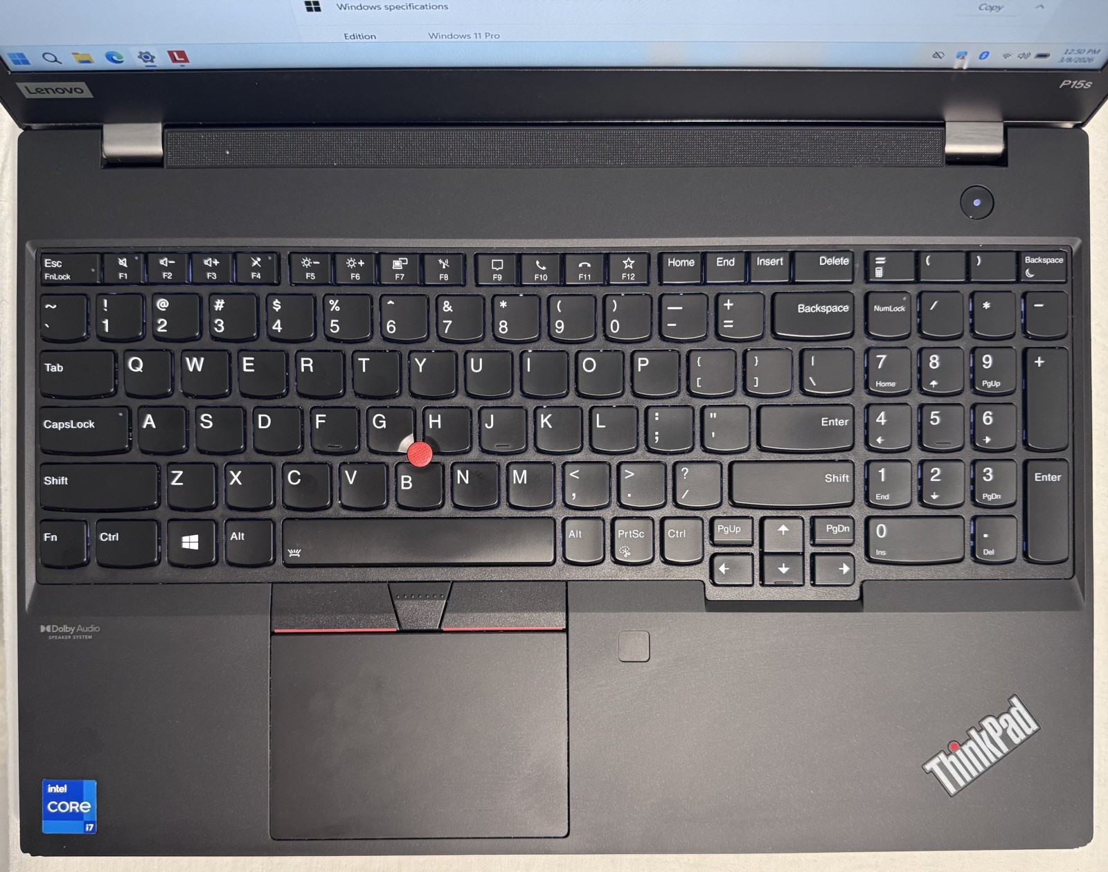 LENOVO ThinkPad P15s Gen2i i7 15.6″ 32GB RAM 512GB SSD WIN11P NVIDIA T500
