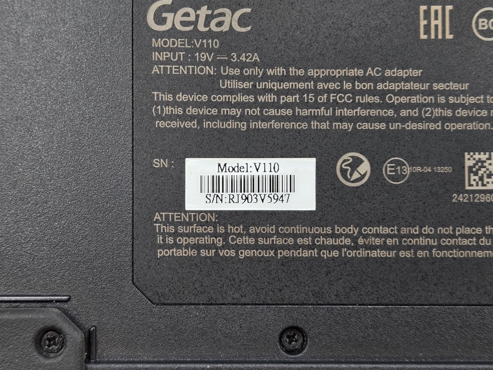 Getac V110G4 2-in-1 11″ HD Touch I5-7200U 256GB SSD 8GB W10P Stylus *READ*
