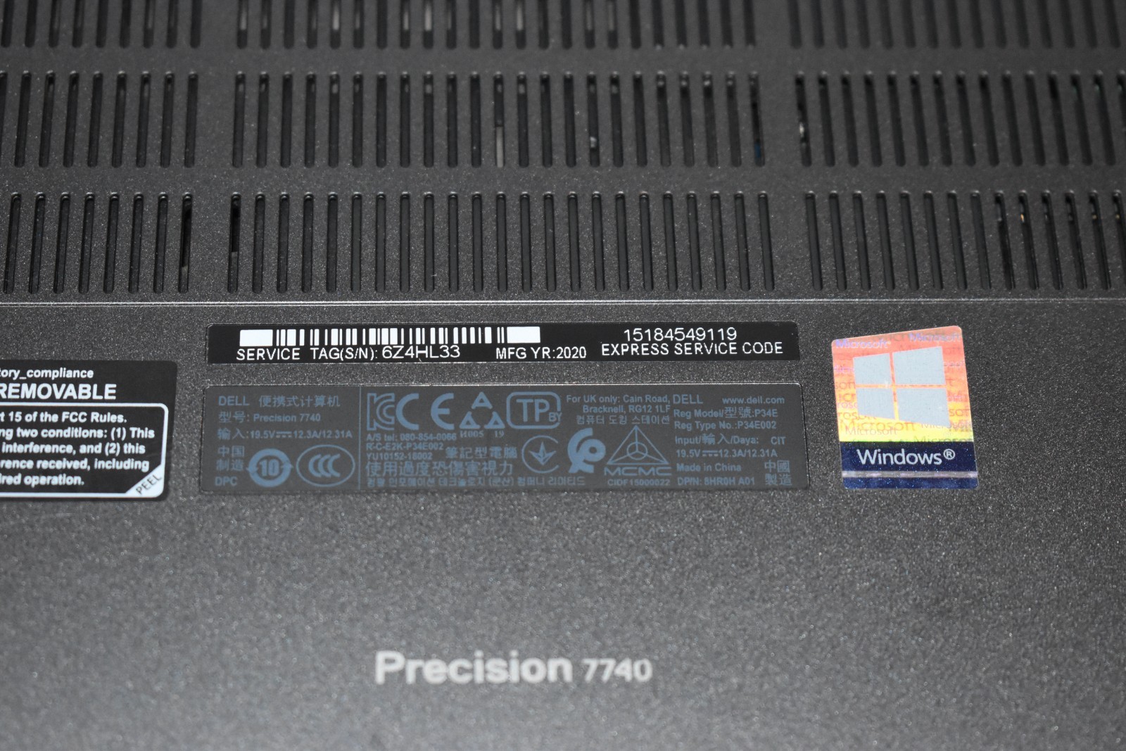 Dell Precision 7740 17.3 FHD Xeon E-2276M 16GB RAM 512GB SSD Quadro RTX 3000
