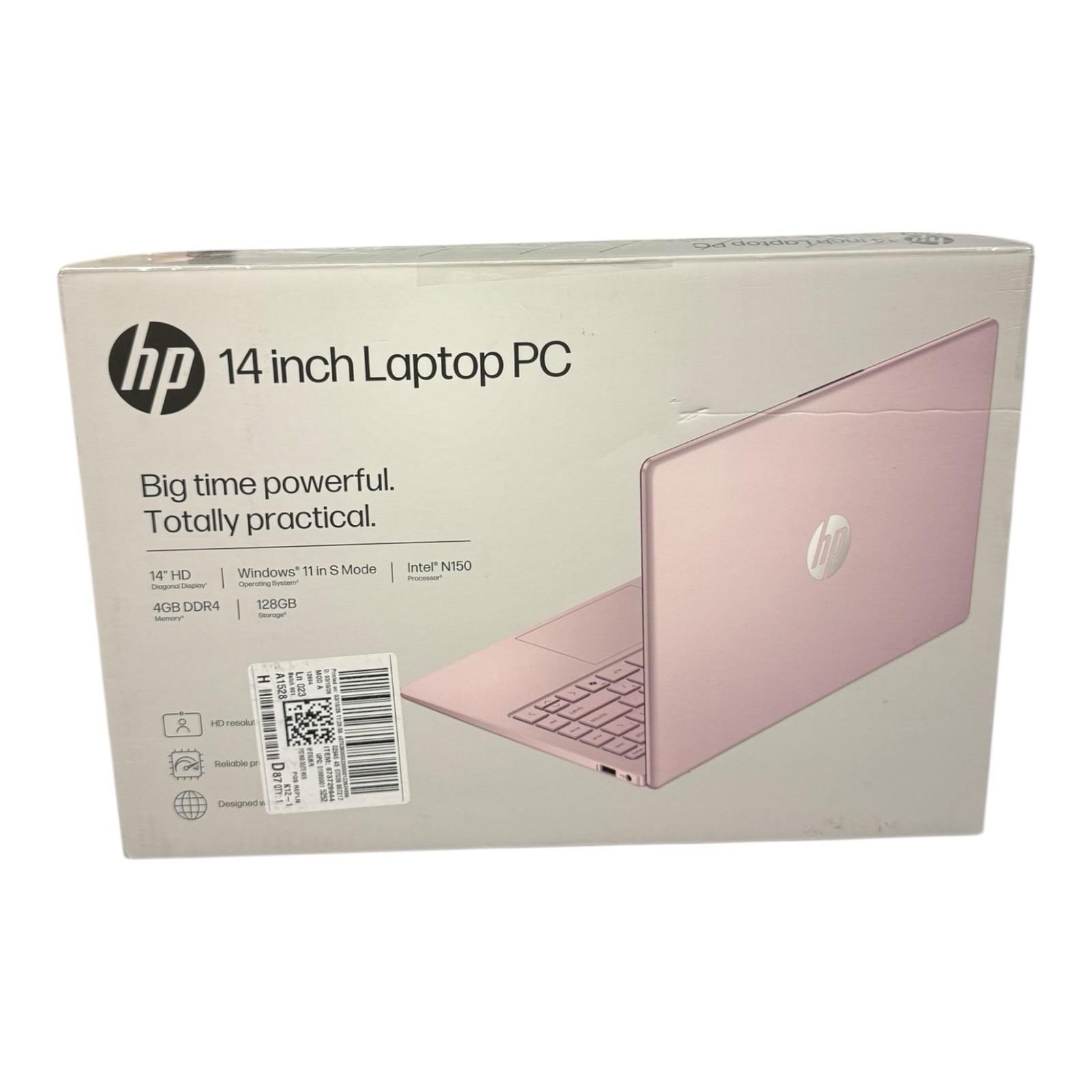 HP 14″ Laptop Intel N150 4GB RAM 128GB UFS Windows 11 Pink New