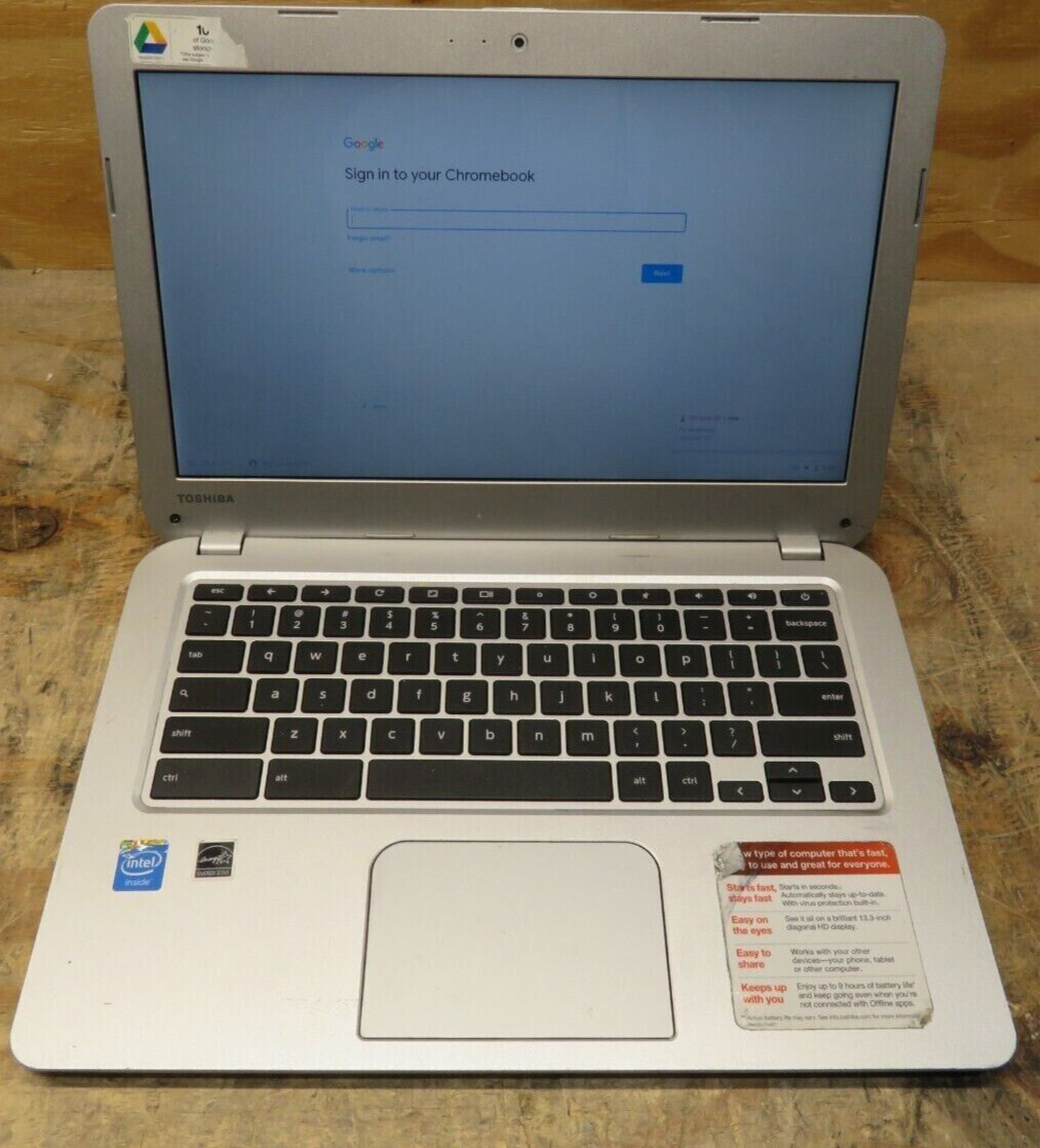 Toshiba Chromebook CB30-A3120 13.3″ CELERON 2955U 1.4ghz 2gb 16gb SSD