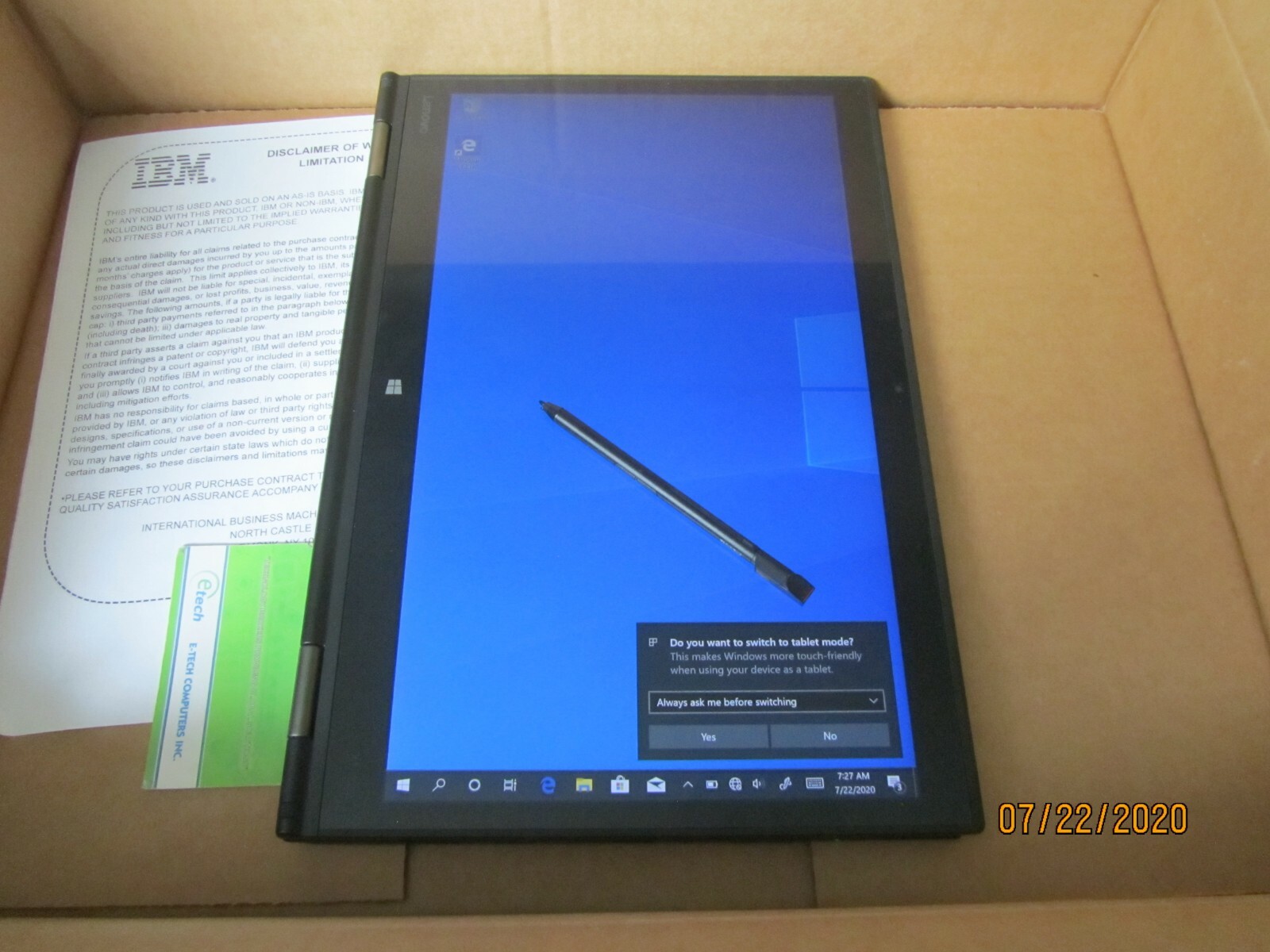 ThinkPad X1 Yoga i5-6300U 8GB RAM 512GB SSD, 14″ WQHD 2560×1440 Touch LCD Win10