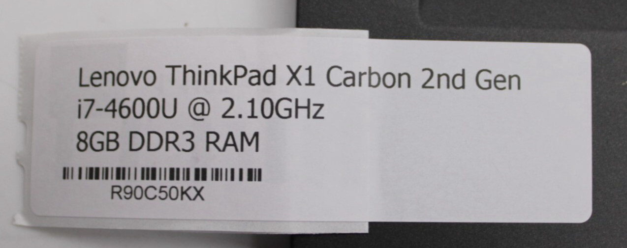 Lenovo Thinkpad X1 Carbon i7-4600U@2.1GHz 8GB DDR3 NO HDD/OS *PARTS/REPAIR*READ*