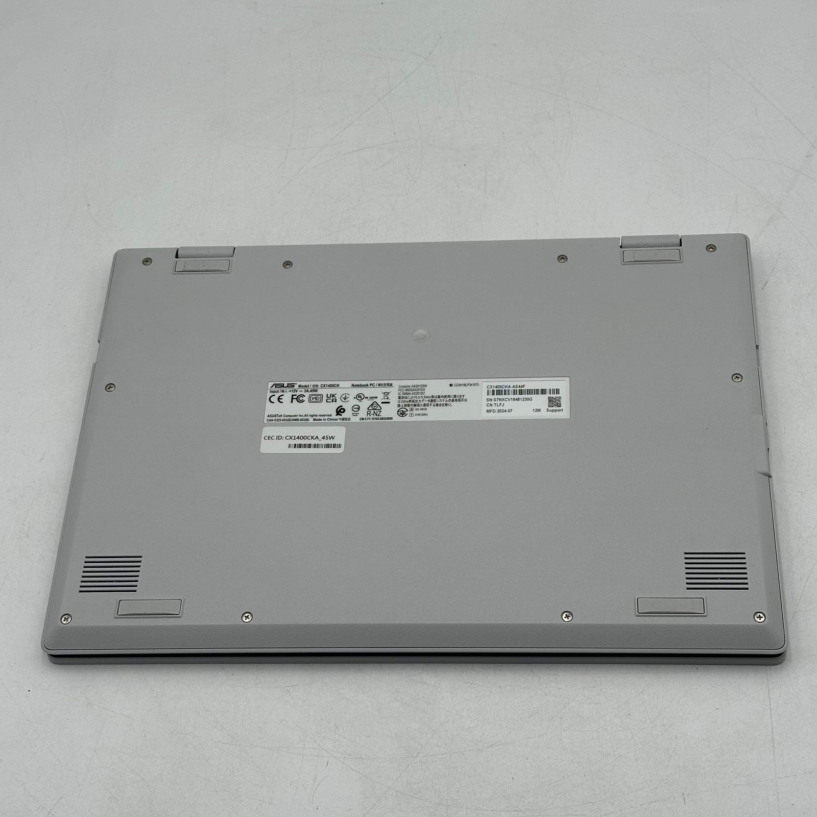 Asus Chromebook CX1400CK 14-inch Silver Intel Celeron N4500 4GB 64GB