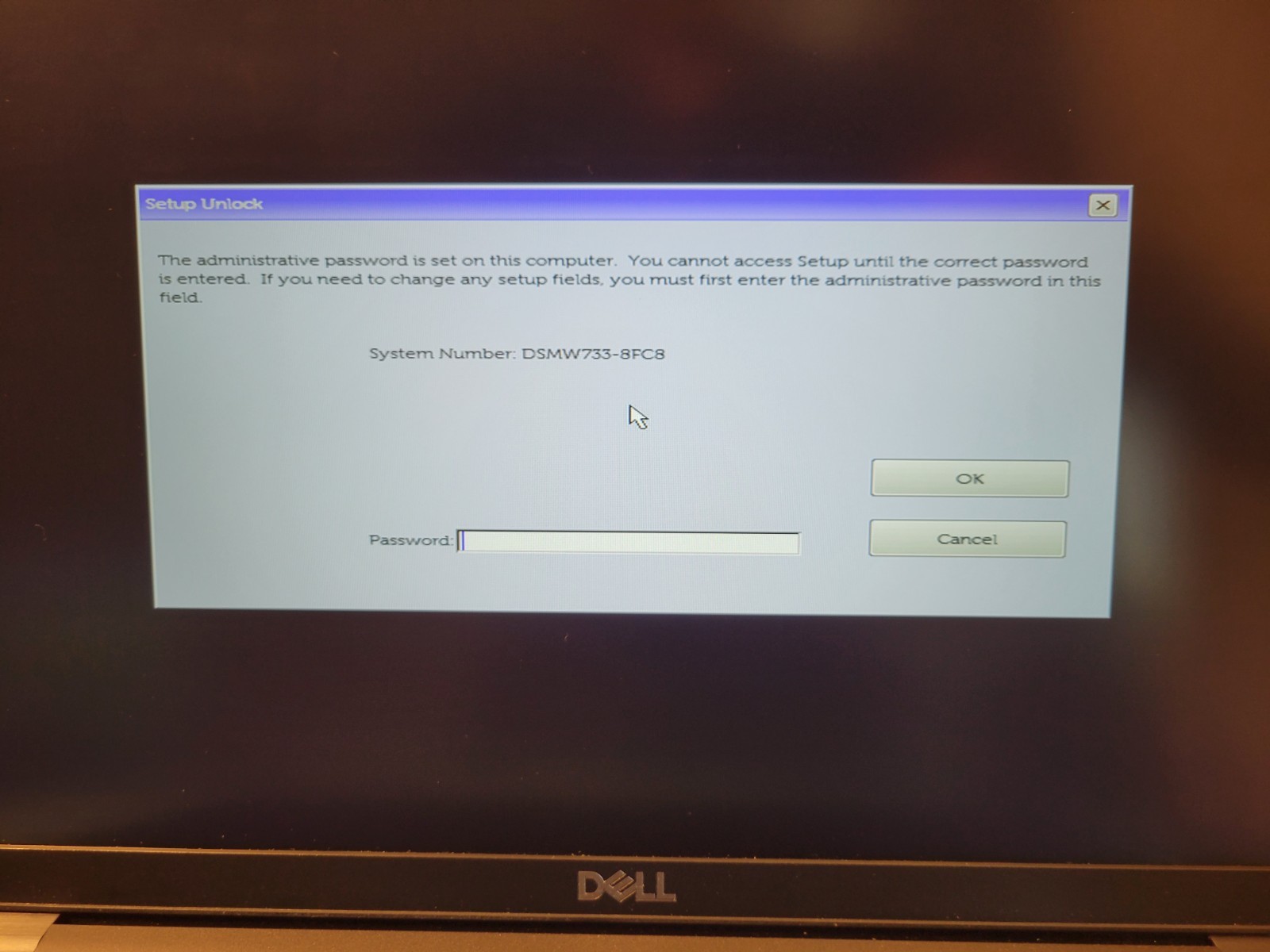 Dell Precision 3541 15.6″ Intel i7-9850H 16GB RAM NO SSD/OS **BIOS LOCKED**