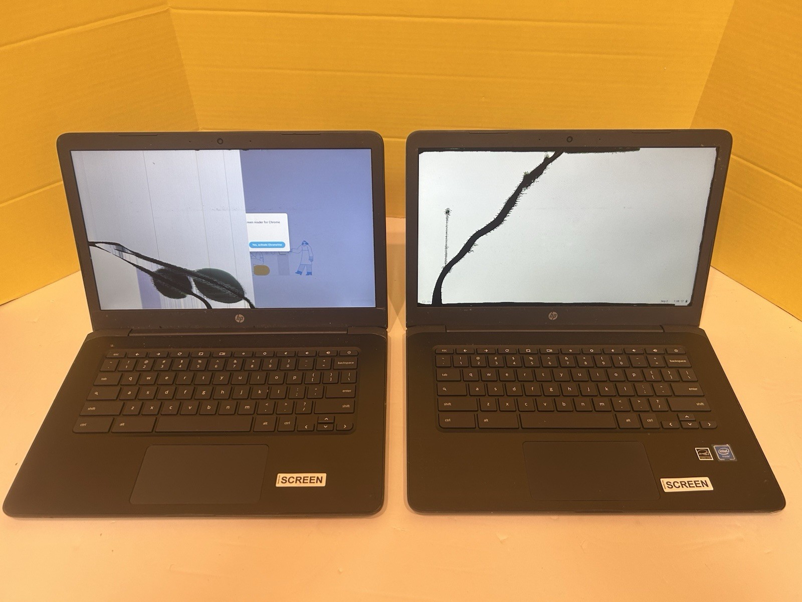 Lot of 2 HP Chromebook 14 G5 14″ For Parts Repair